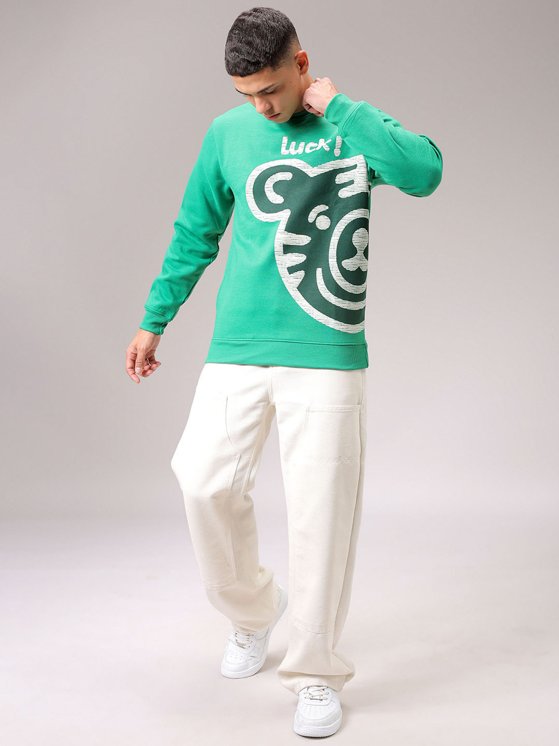 Image of The Indian Garage Co. Full Sleeve Printed Men Sweatshirt