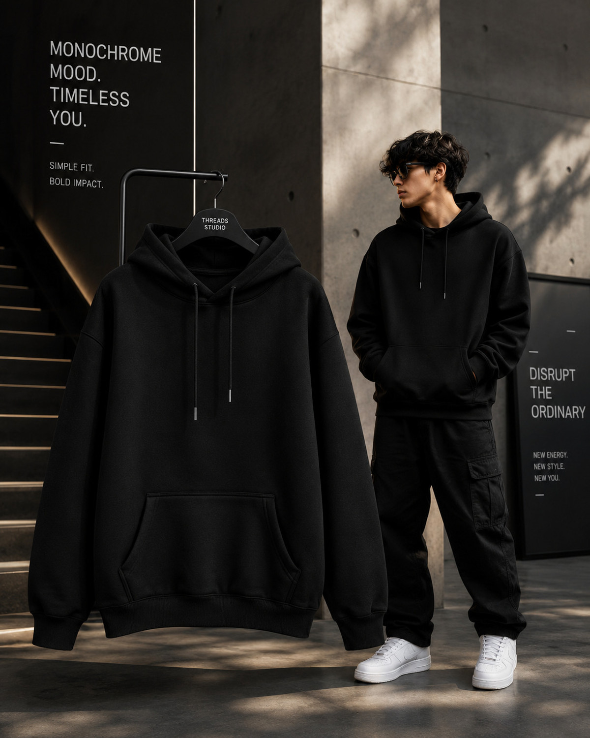 Image of YUGAKNITFASHION Full Sleeve Solid Men Sweatshirt
