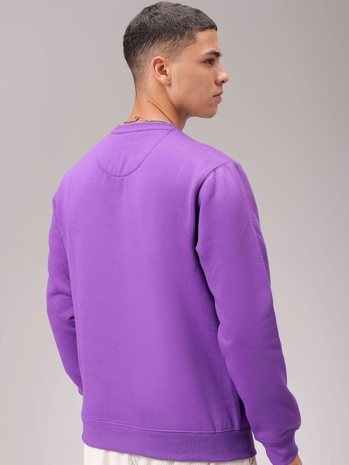 Image of The Indian Garage Co. Full Sleeve Solid Men Sweatshirt