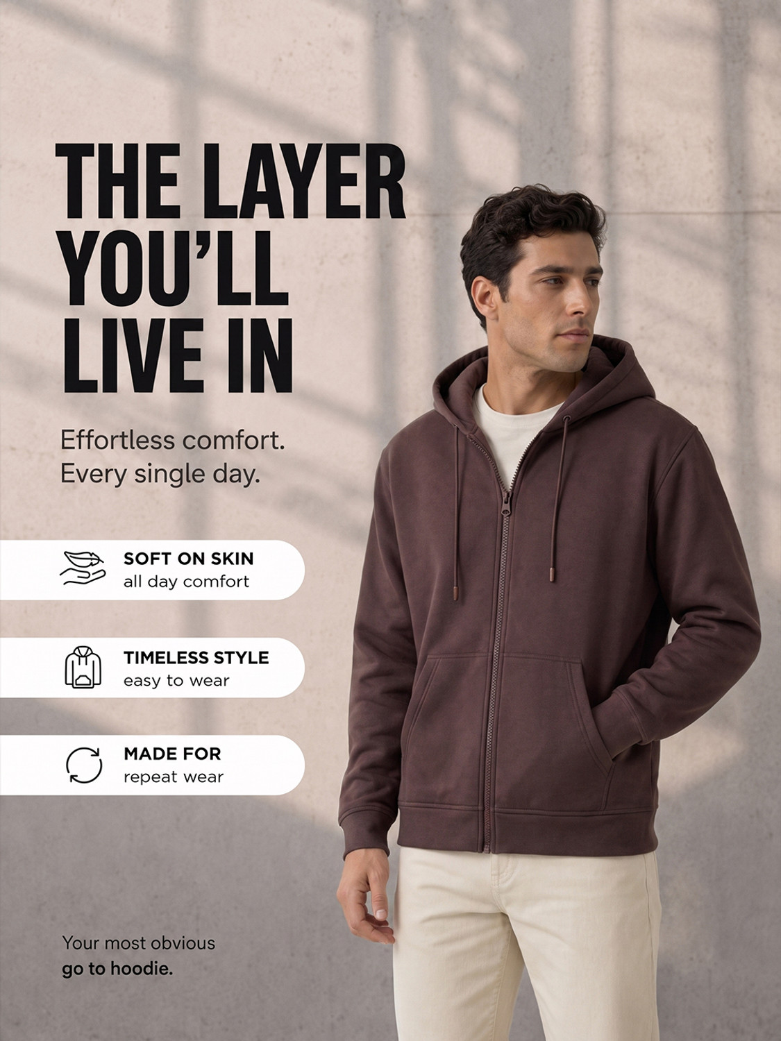 Image of NOBERO Full Sleeve Solid Men Sweatshirt