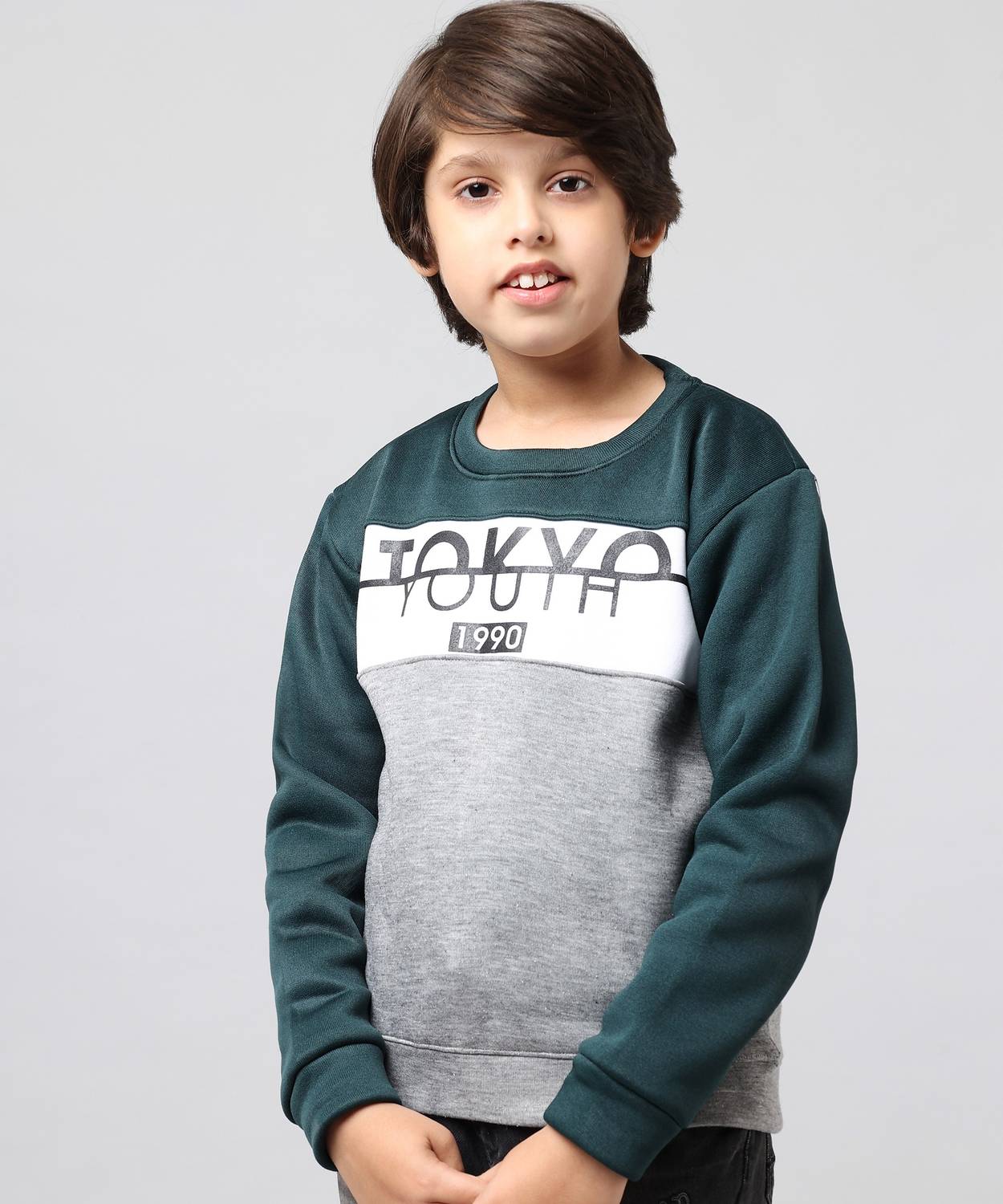 ANIXA Full Sleeve Printed Boys Sweatshirt