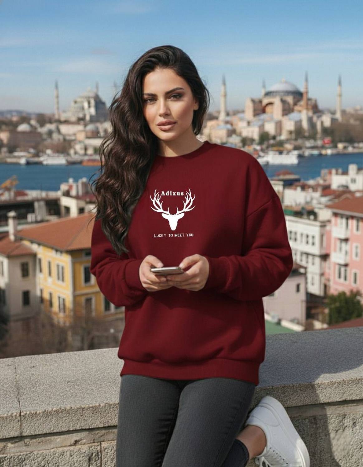 ADIXUS Full Sleeve Solid Men & Women Sweatshirt