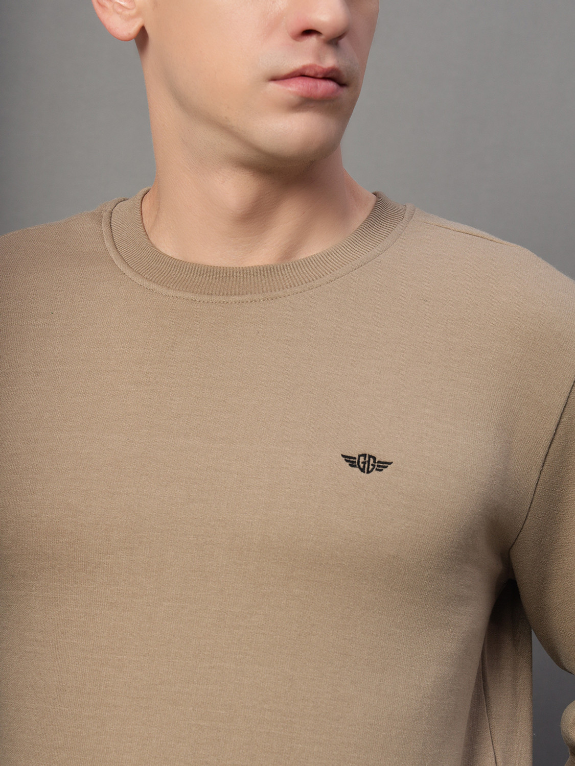 Image of GETGOLF Full Sleeve Solid Men Sweatshirt
