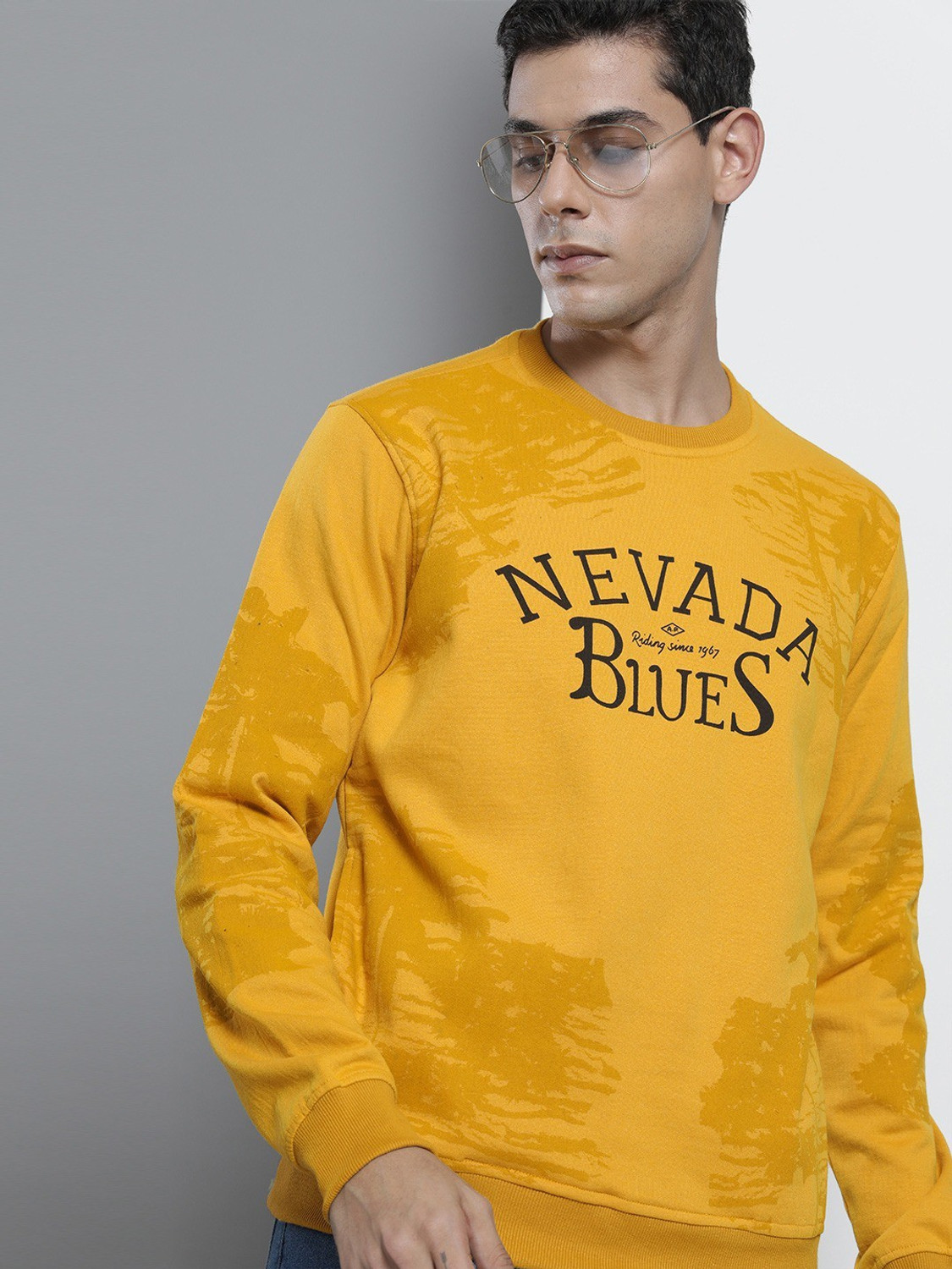 Image of The Indian Garage Co. Full Sleeve Printed Men Sweatshirt