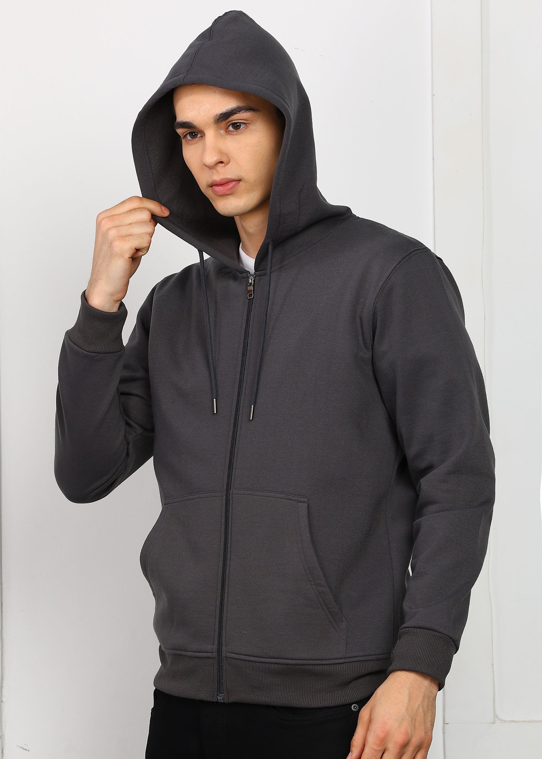 Image of Alan Jones Full Sleeve Solid Men Sweatshirt