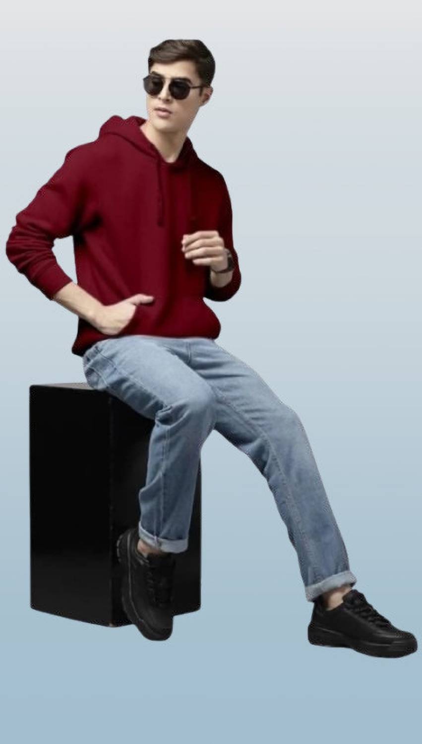 Ashkart Full Sleeve Solid Men Sweatshirt