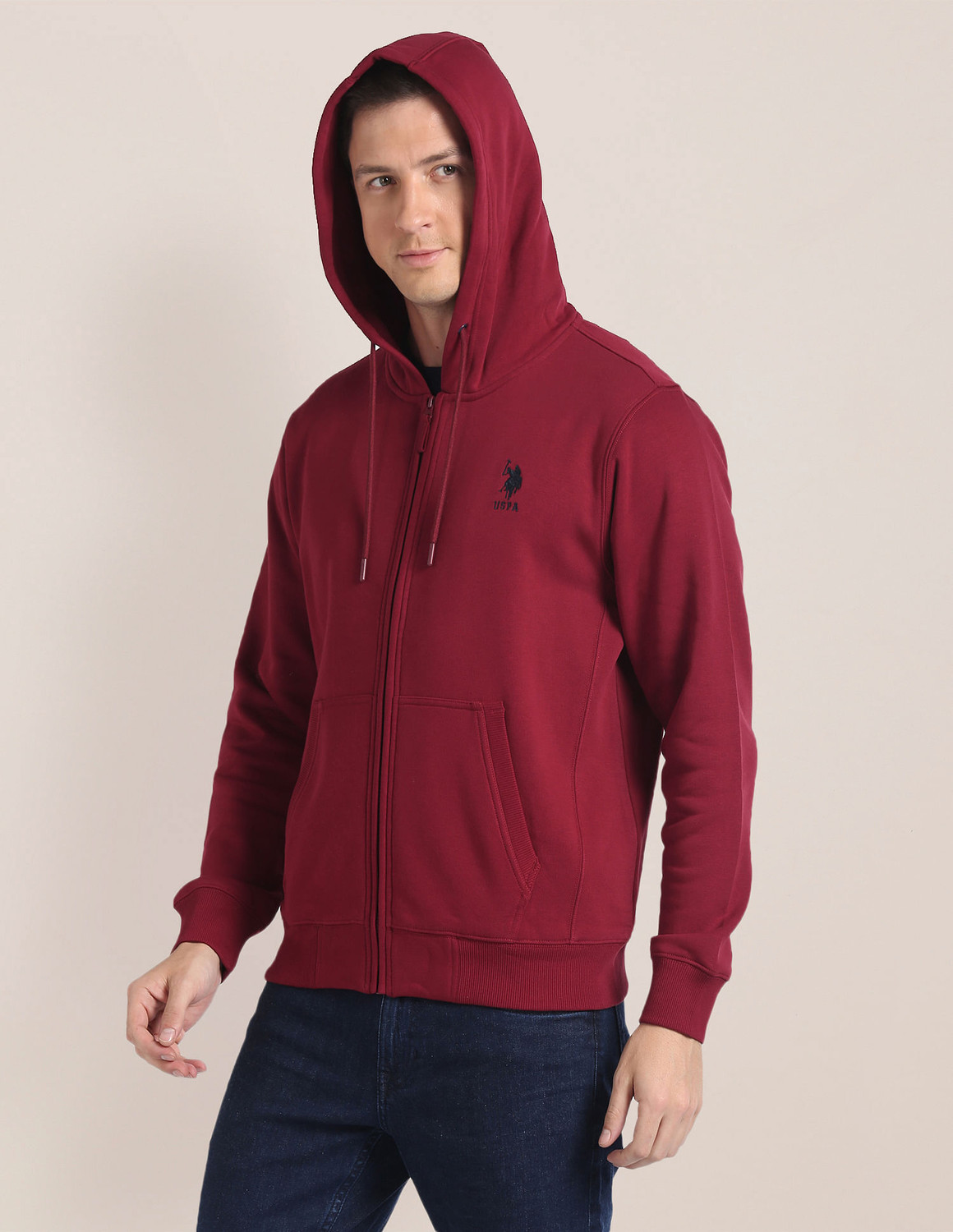 Image of U.S. POLO ASSN. Full Sleeve Solid Men Sweatshirt