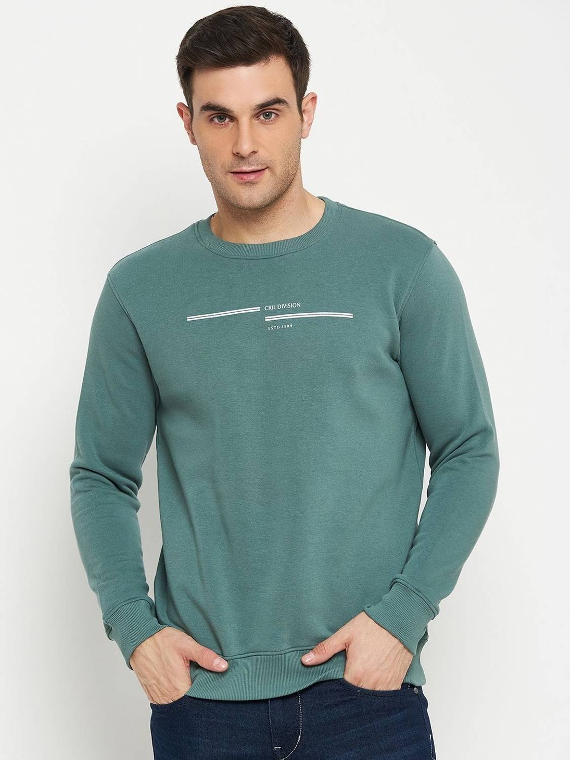 CANTABIL Full Sleeve Solid Men Sweatshirt