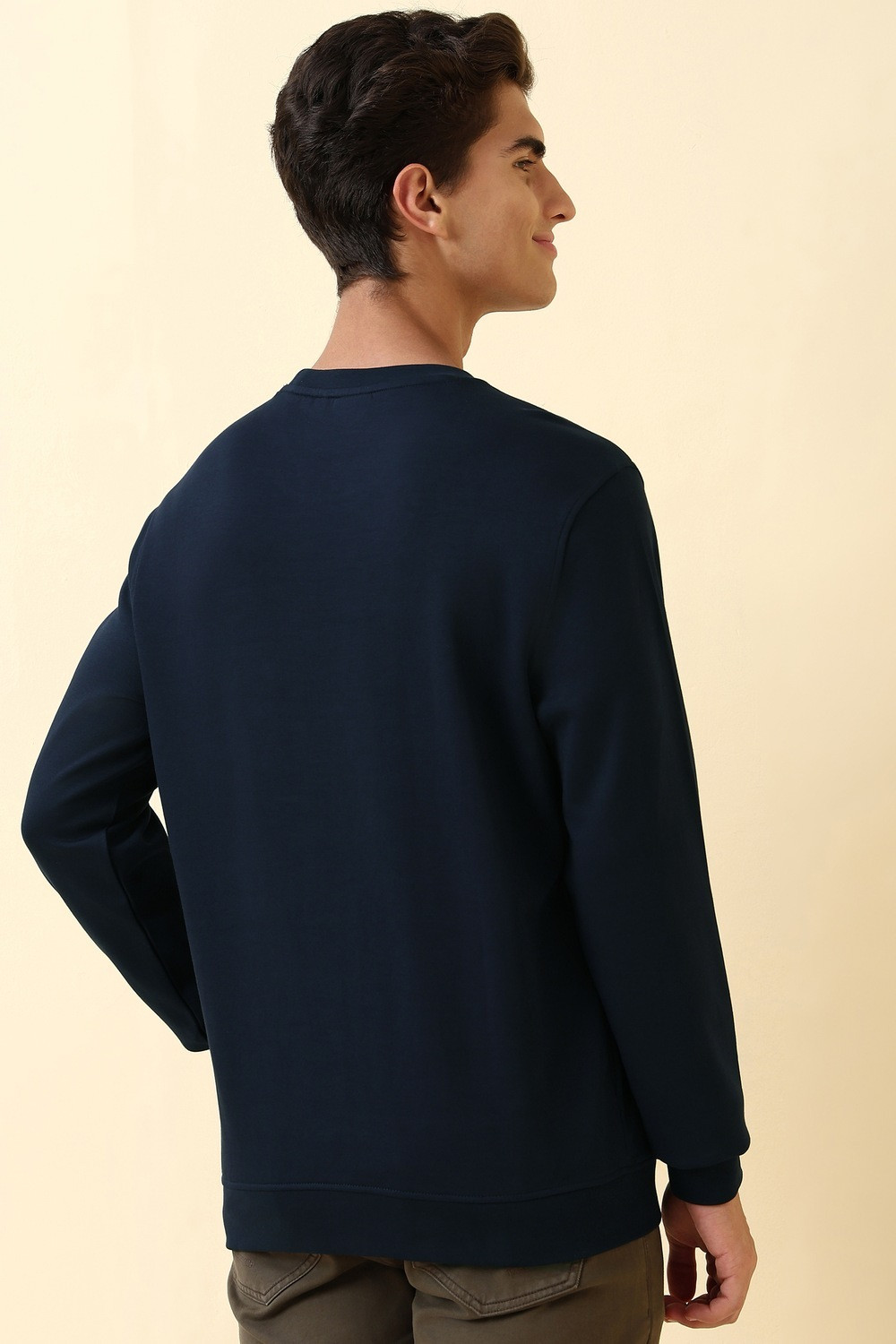 Image of Allen Solly Full Sleeve Embroidered Men Sweatshirt