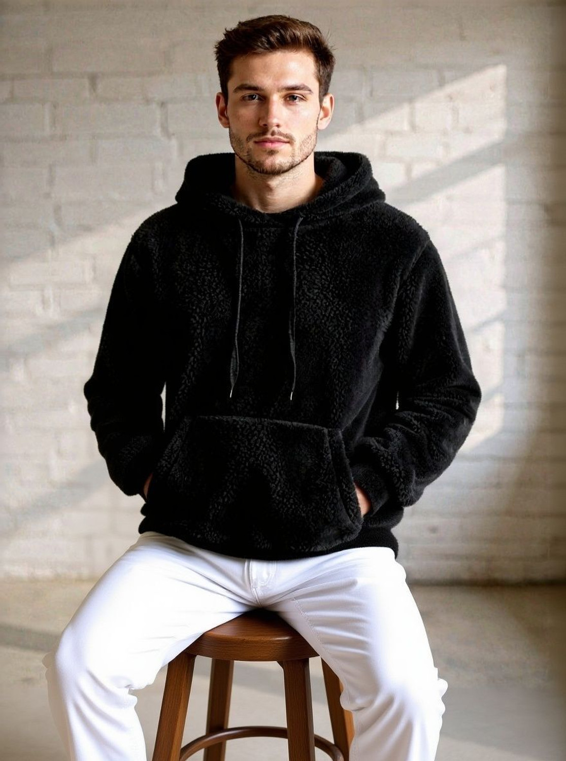 Image of Bellwit Full Sleeve Solid Men Sweatshirt