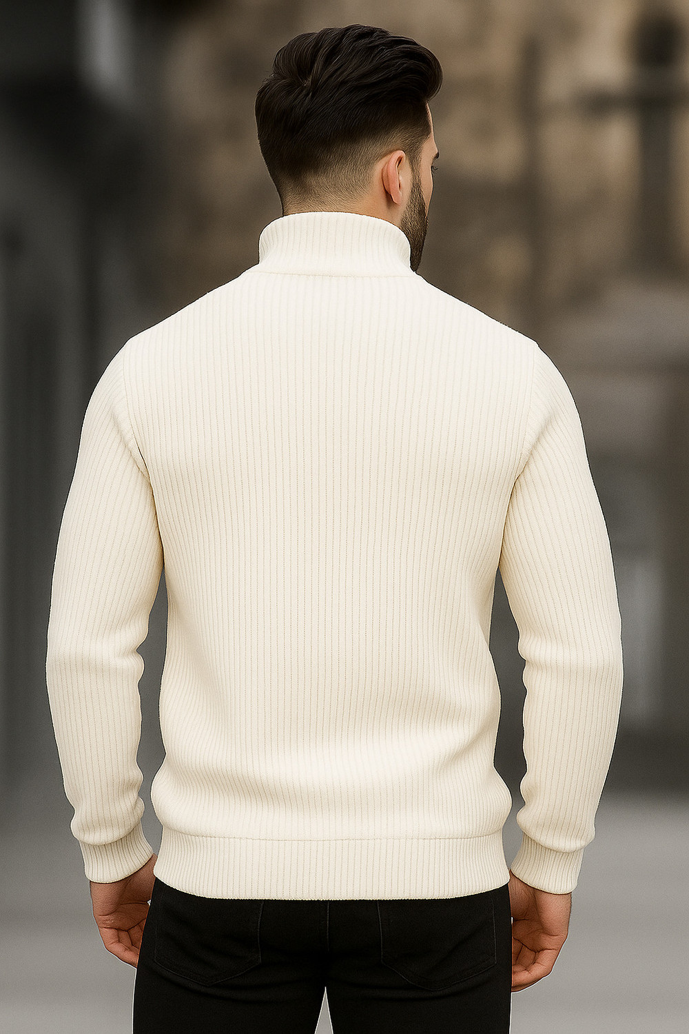 Image of STARVY Full Sleeve Self Design Men Sweatshirt