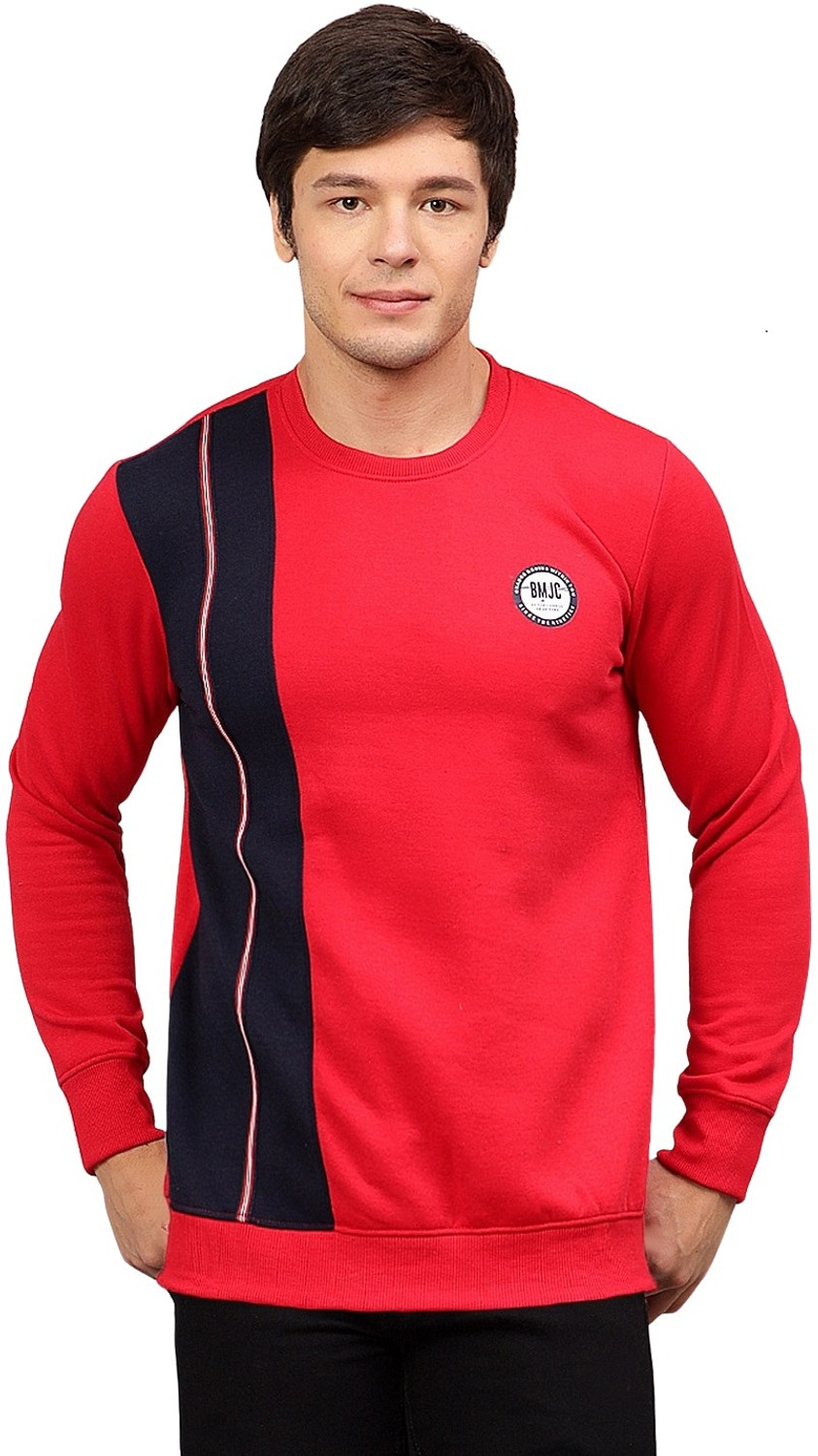 Image of BEN MARTIN Full Sleeve Color Block Men Sweatshirt