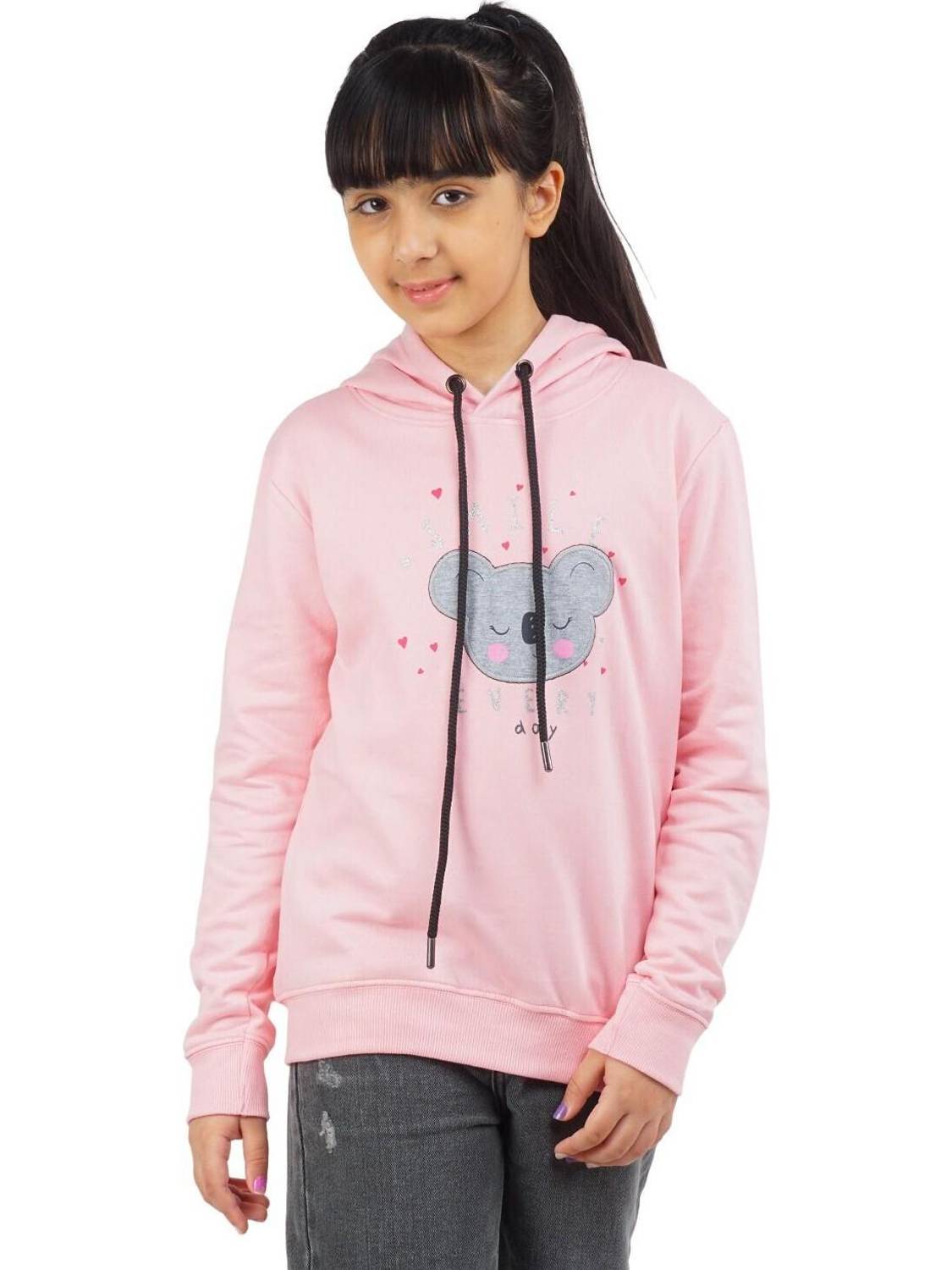 Ariel Full Sleeve Solid Girls Sweatshirt