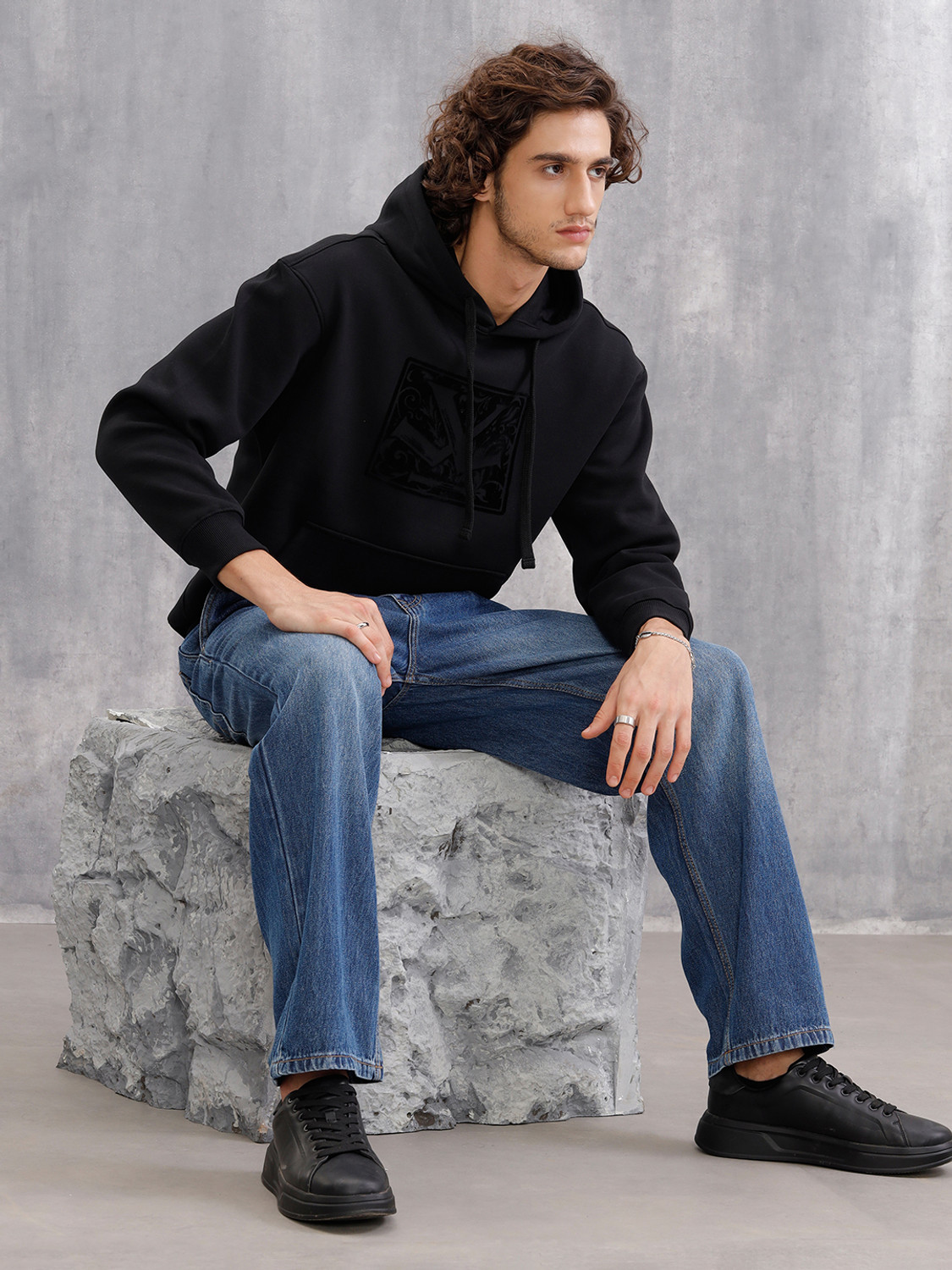 Image of WROGN Full Sleeve Printed Men Sweatshirt