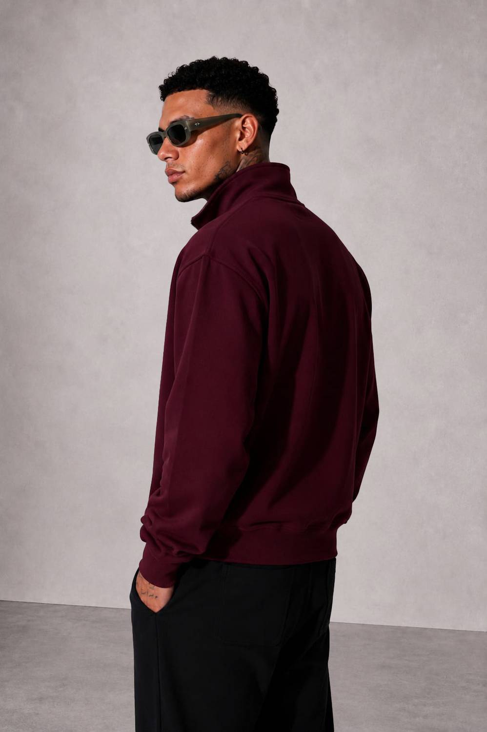 Fashion And Youth Full Sleeve Solid Men Sweatshirt - Image 2