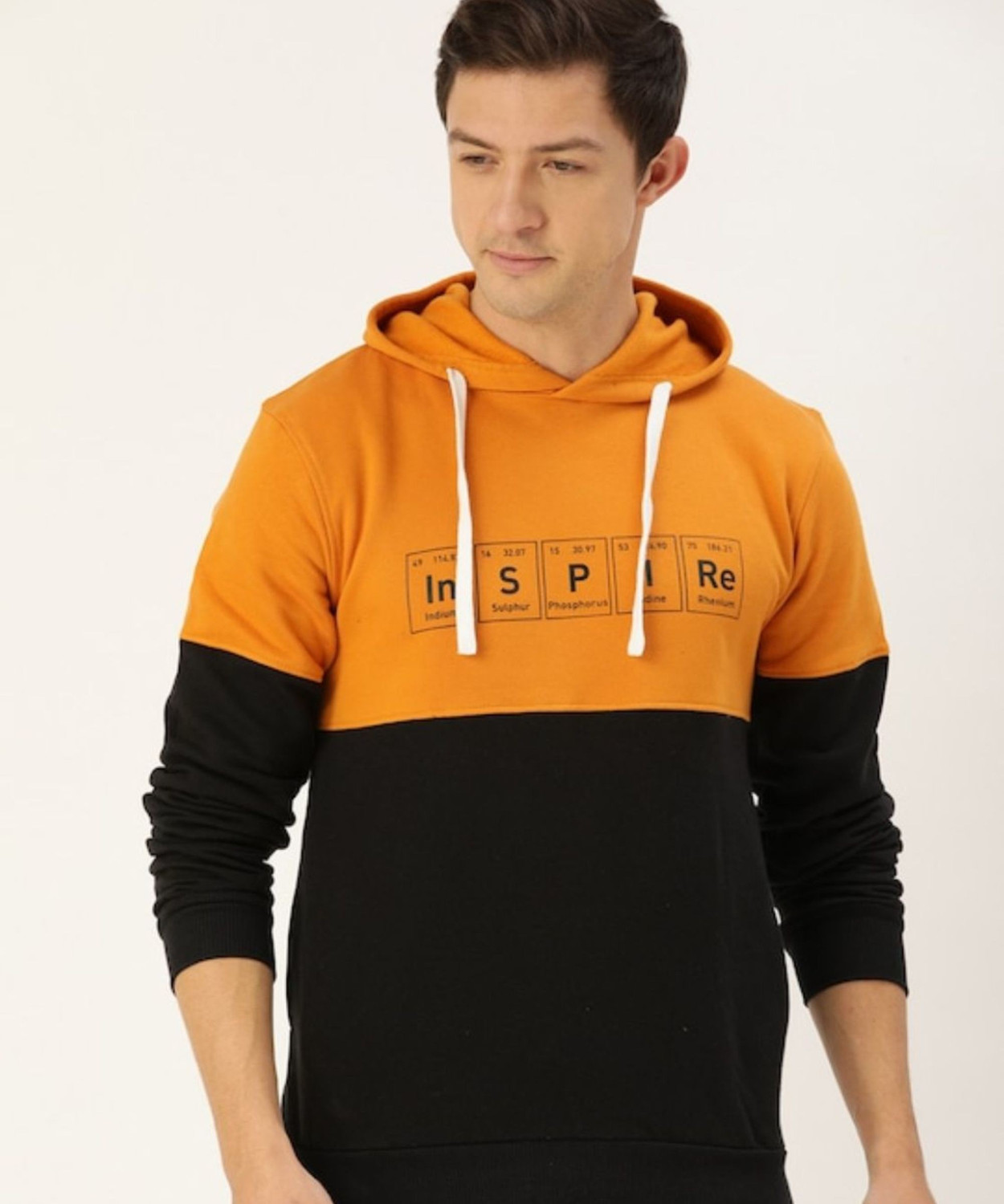 Image of CAMPUS SUTRA Full Sleeve Color Block Men Sweatshirt