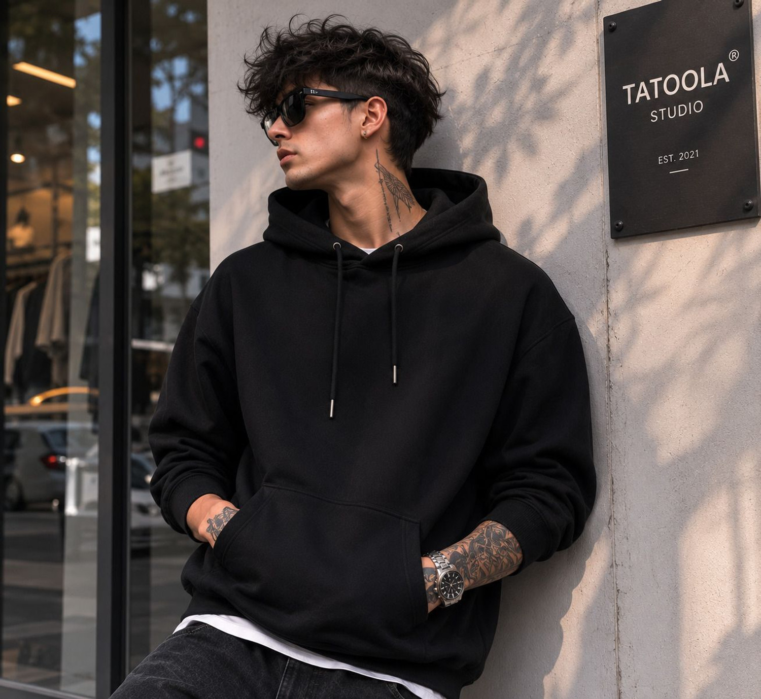 Image of YUGAKNITFASHION Full Sleeve Solid Men Sweatshirt