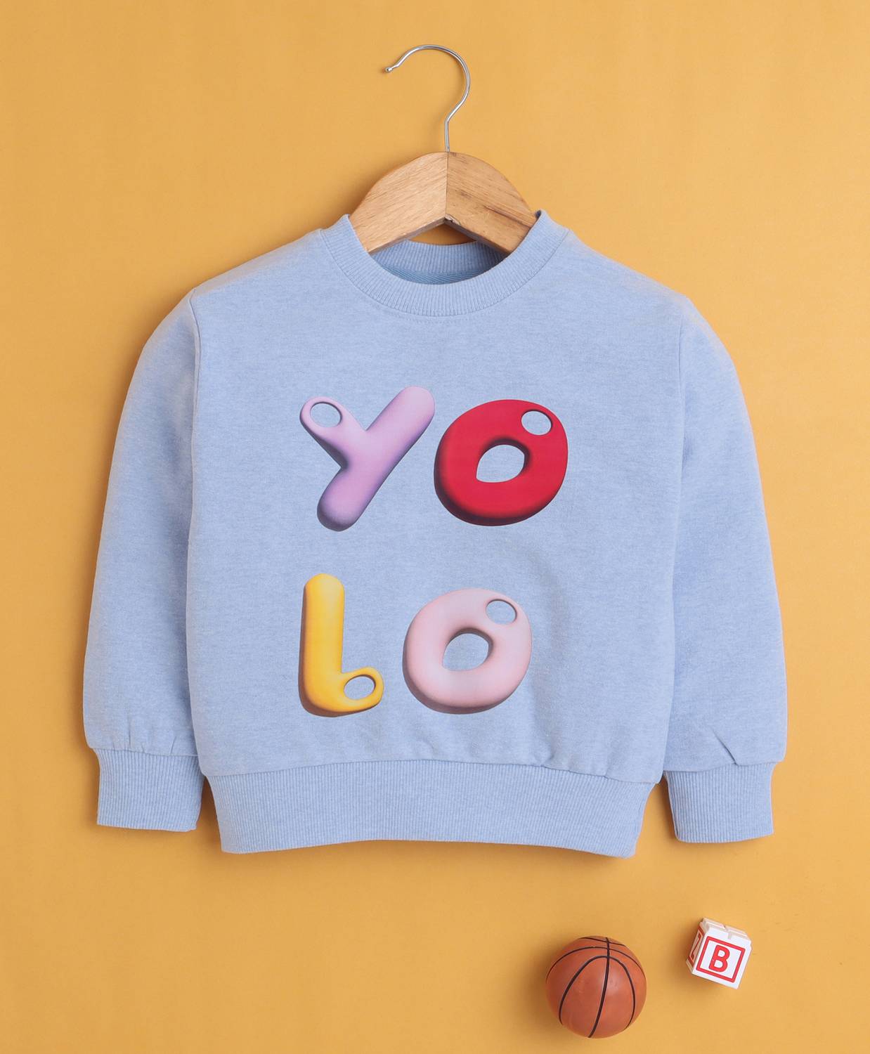 BUMZEE Full Sleeve Color Block Girls Sweatshirt