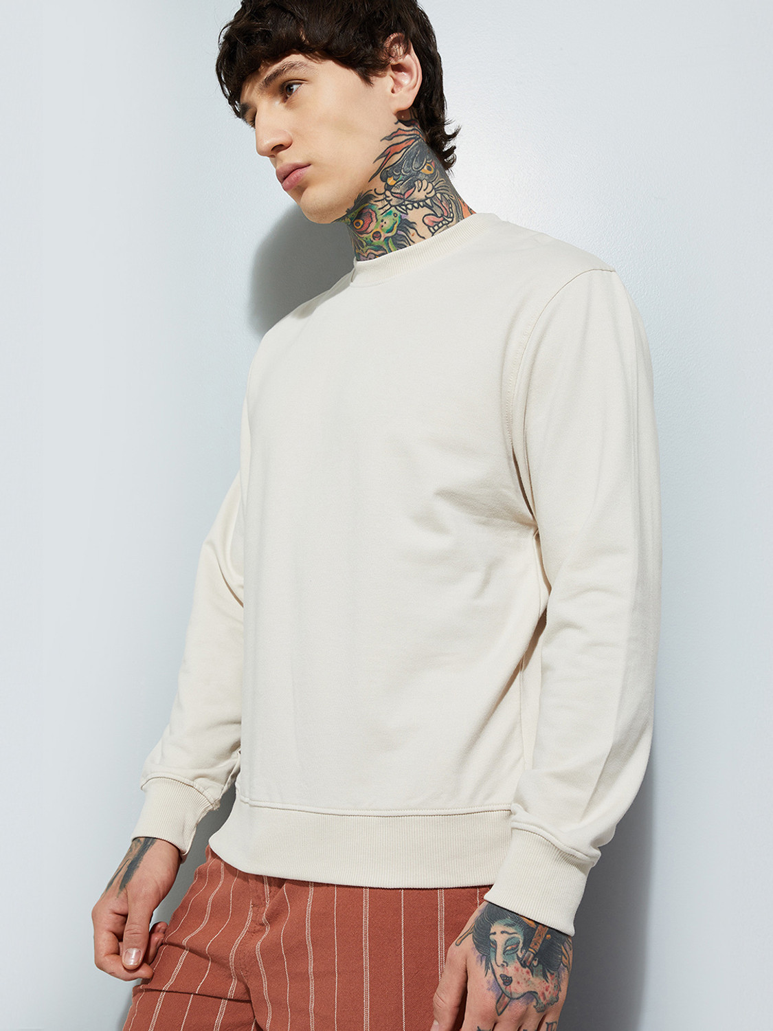 Image of MAX Full Sleeve Solid Men Sweatshirt