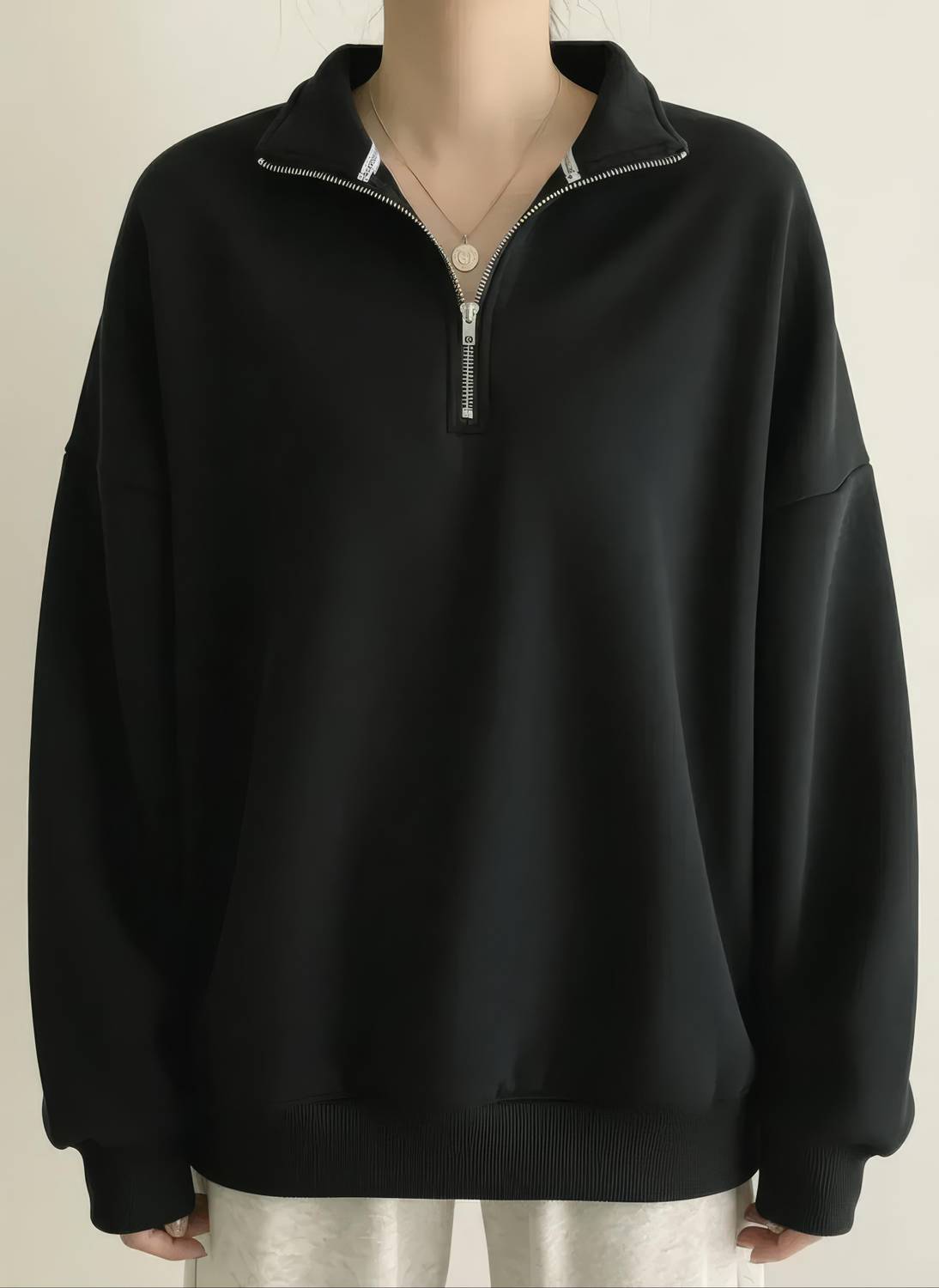 CotiQ Full Sleeve Solid Women Sweatshirt - Image 1