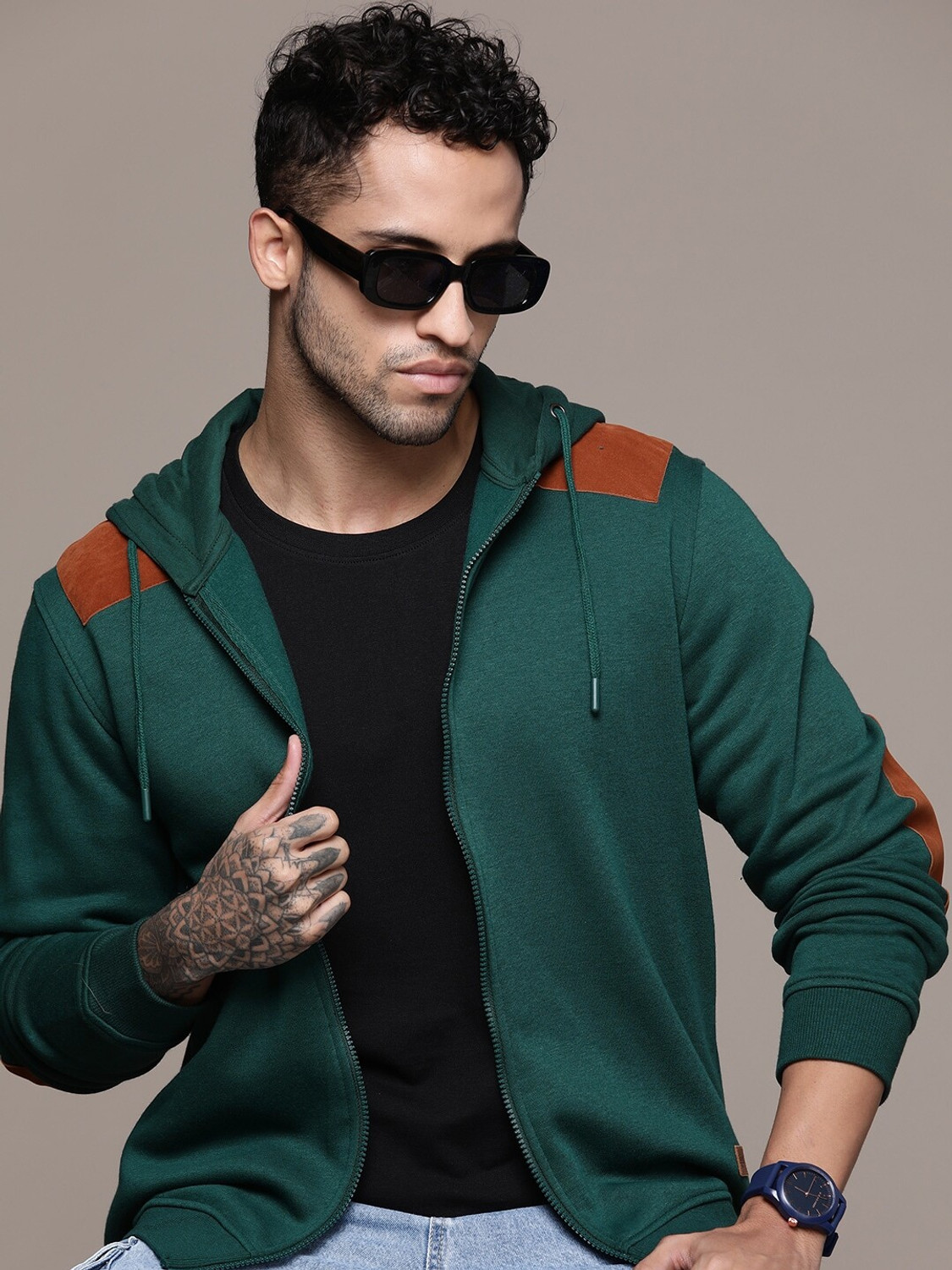 Image of Roadster Full Sleeve Color Block Men Sweatshirt