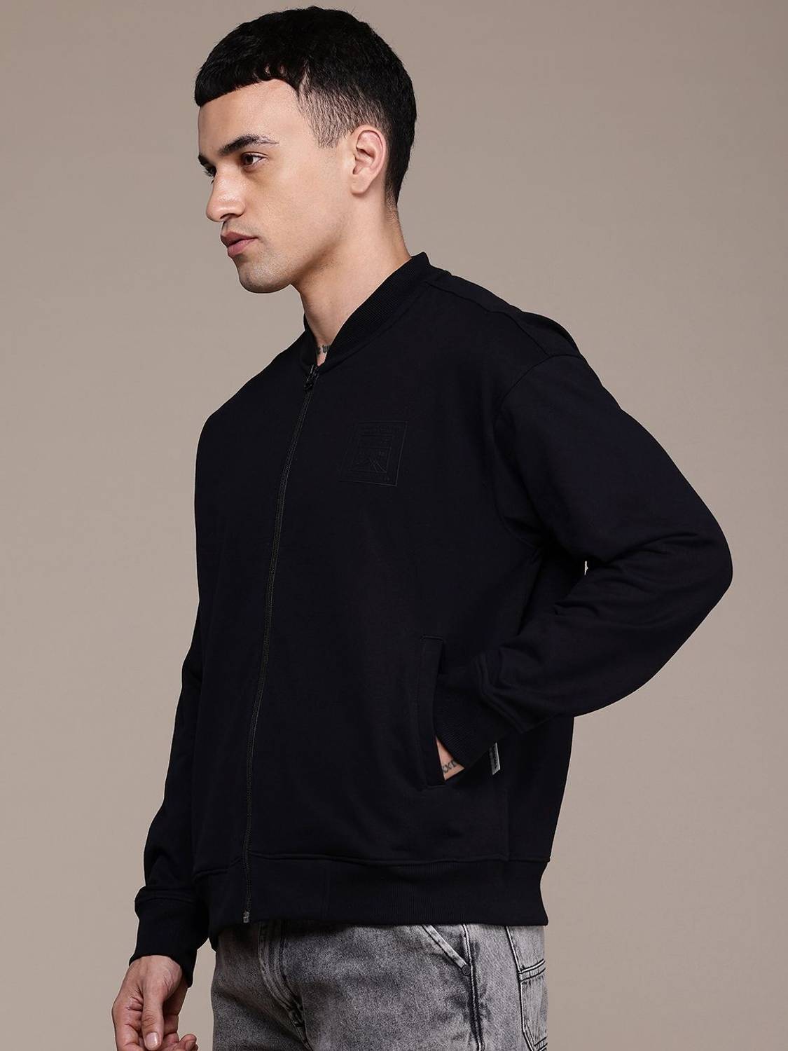Roadster Full Sleeve Solid Men Sweatshirt - Image 4