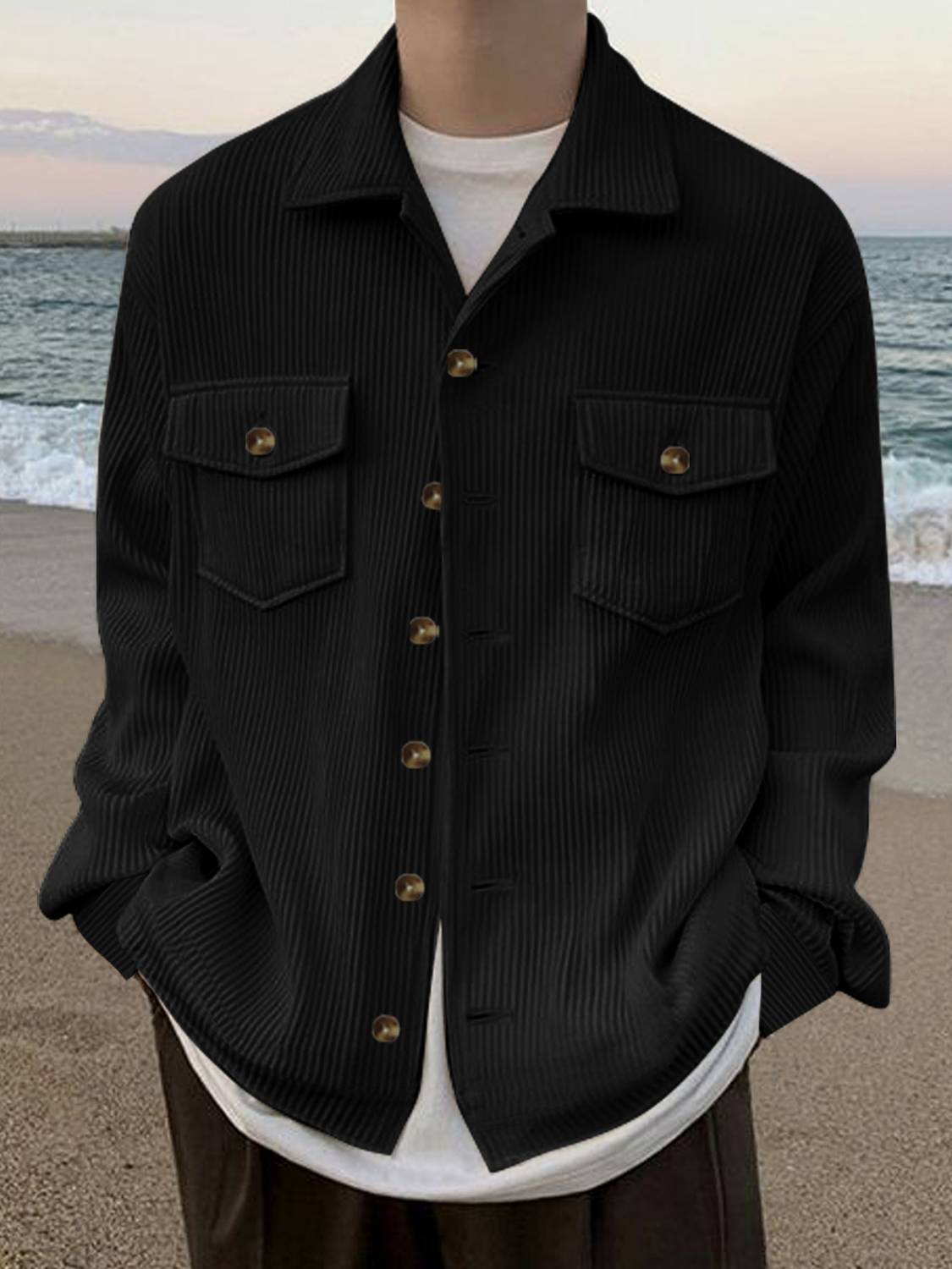 EyeBogler Men Black Formal Shirt