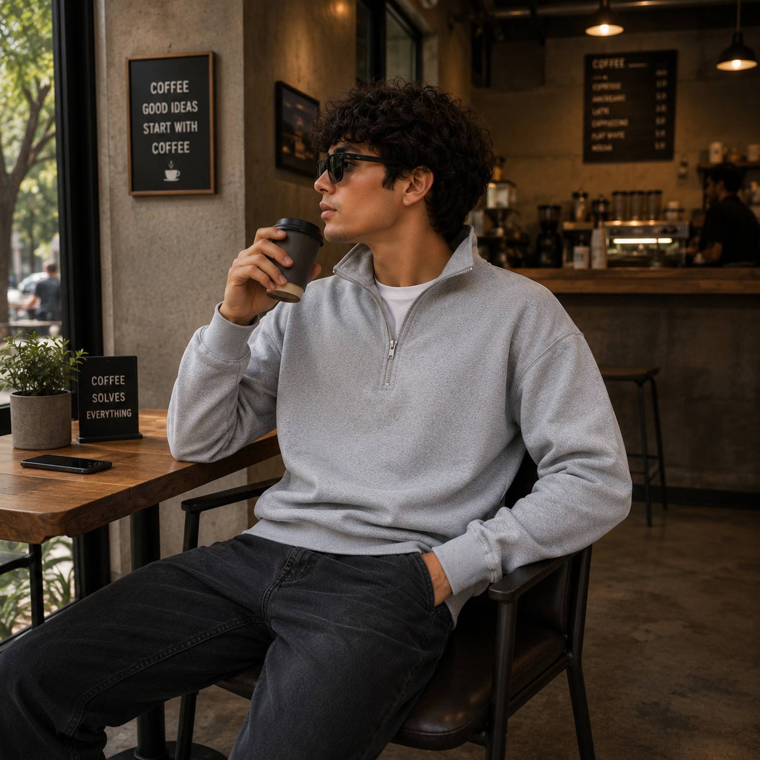 xpecto style Men Full Sleeve Solid Sweatshirt - Image 3