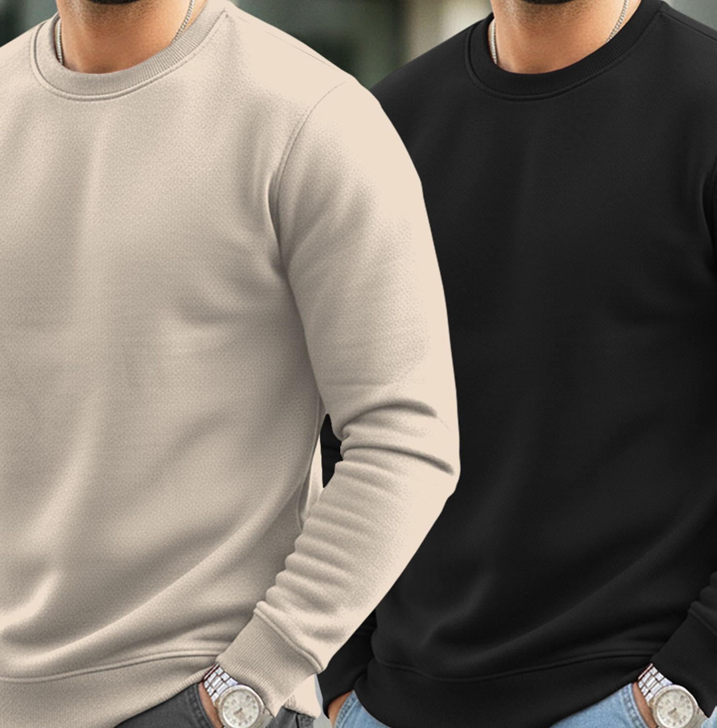 Image of TRIPR Full Sleeve Solid Men Sweatshirt
