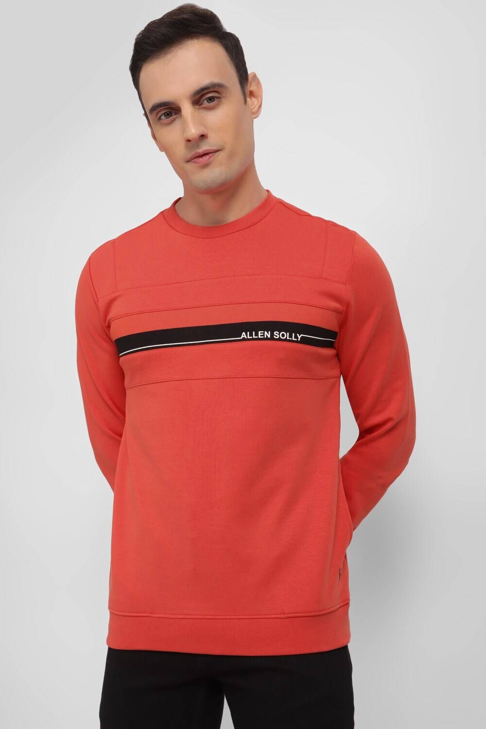 Allen Solly Full Sleeve Solid Men Sweatshirt