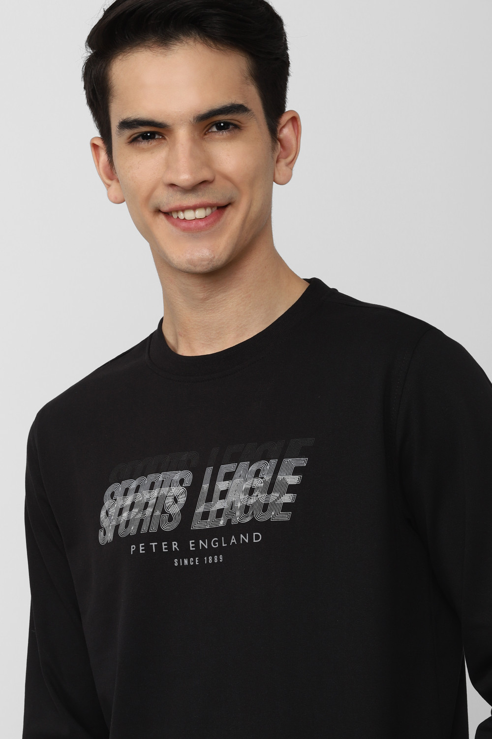 Image of PETER ENGLAND Full Sleeve Solid Men Sweatshirt