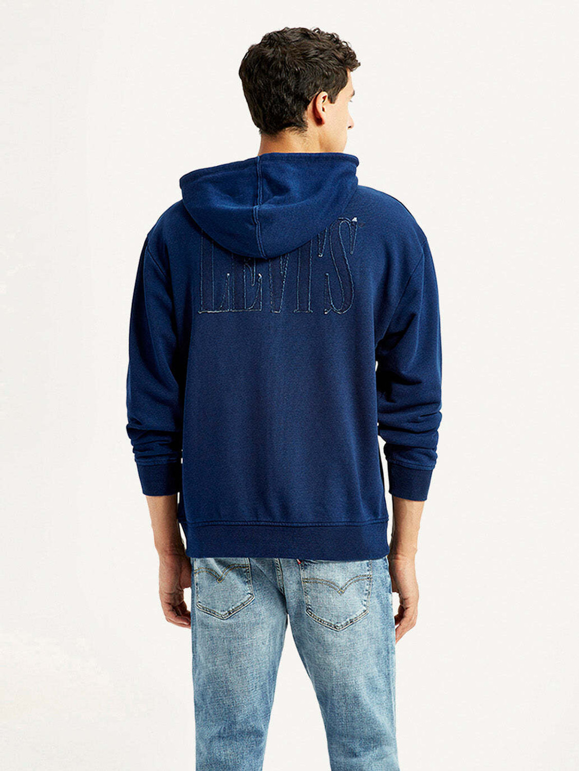 Image of LEVI'S Men Full Sleeve Graphic Print Hooded Sweatshirt