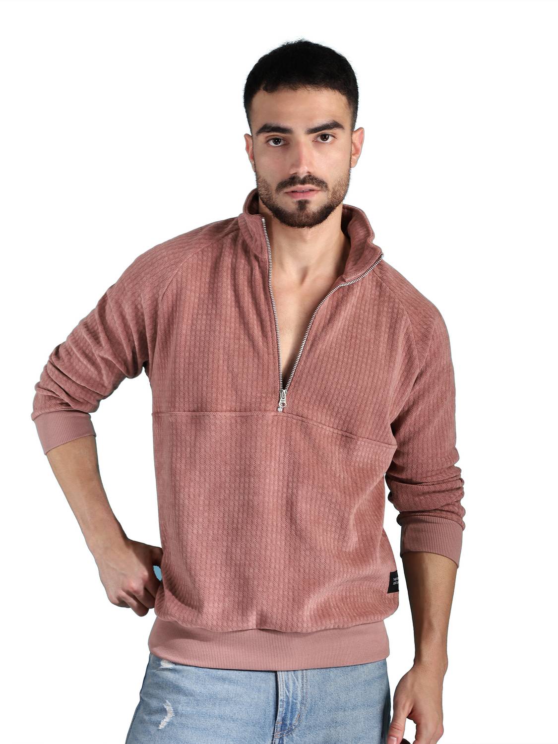 BEYOUNG Full Sleeve Solid Men Sweatshirt