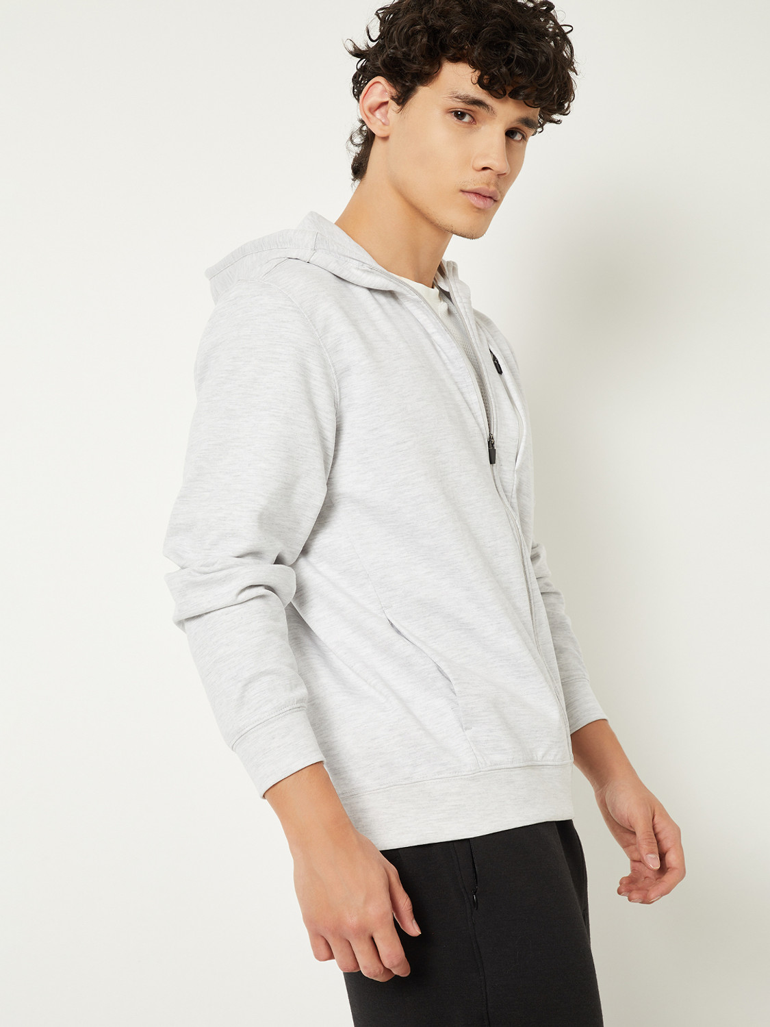 Image of MAX Full Sleeve Self Design Men Sweatshirt