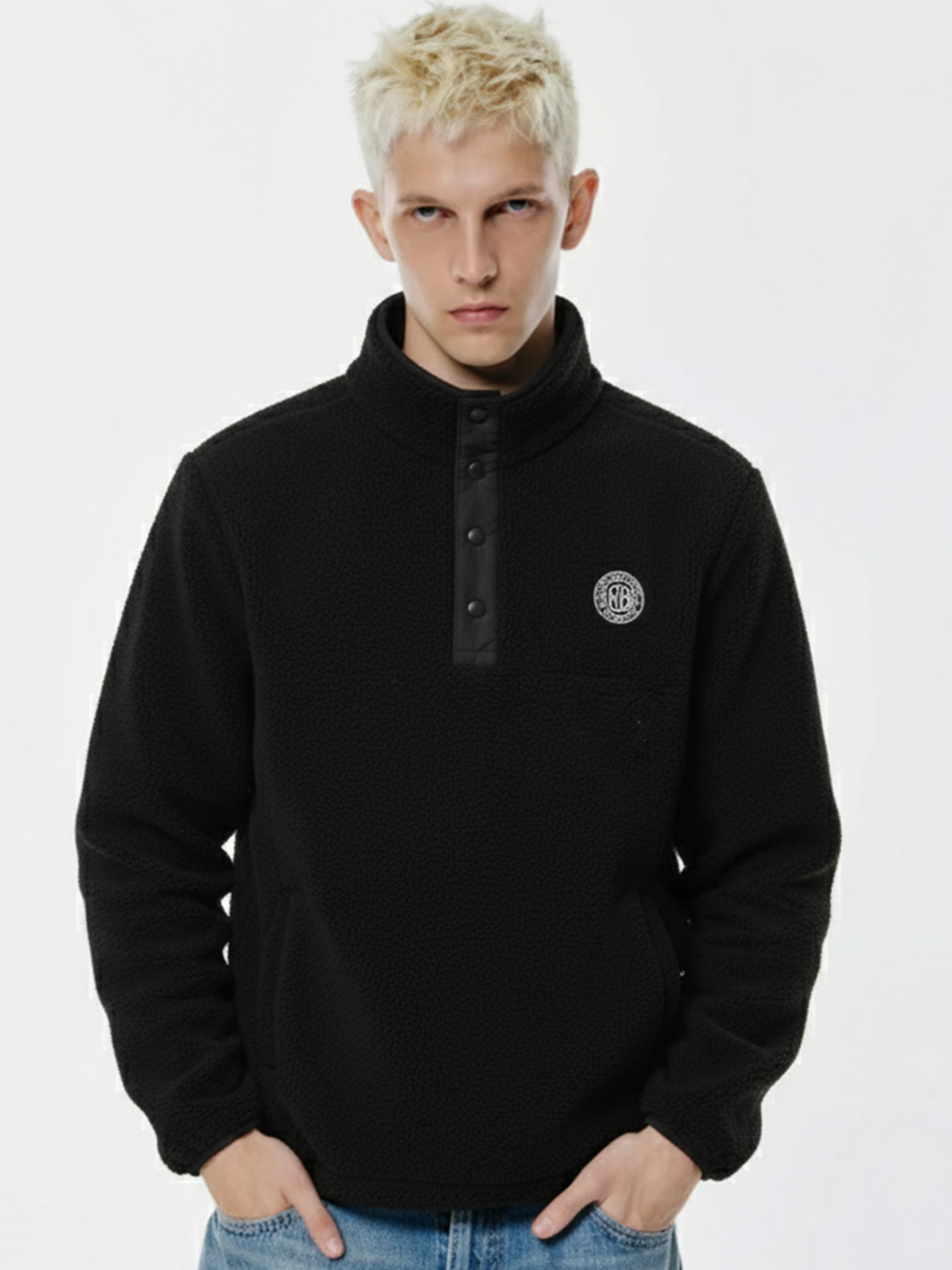 Image of HIGHLANDER Full Sleeve Self Design Men Sweatshirt