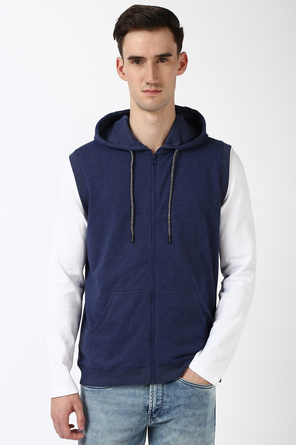 Image of PETER ENGLAND Sleeveless Solid Men Sweatshirt