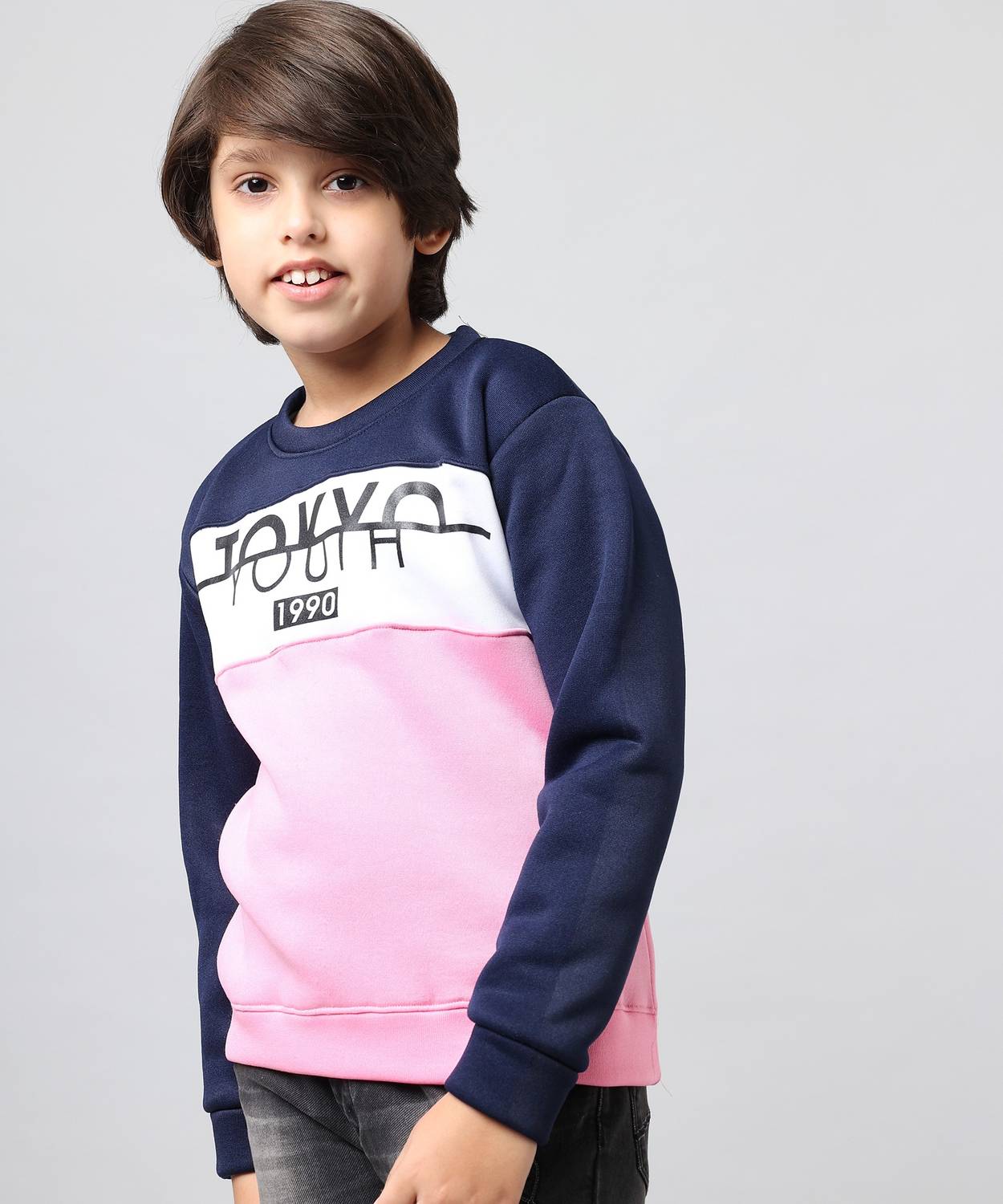 ANIXA Full Sleeve Printed Boys Sweatshirt