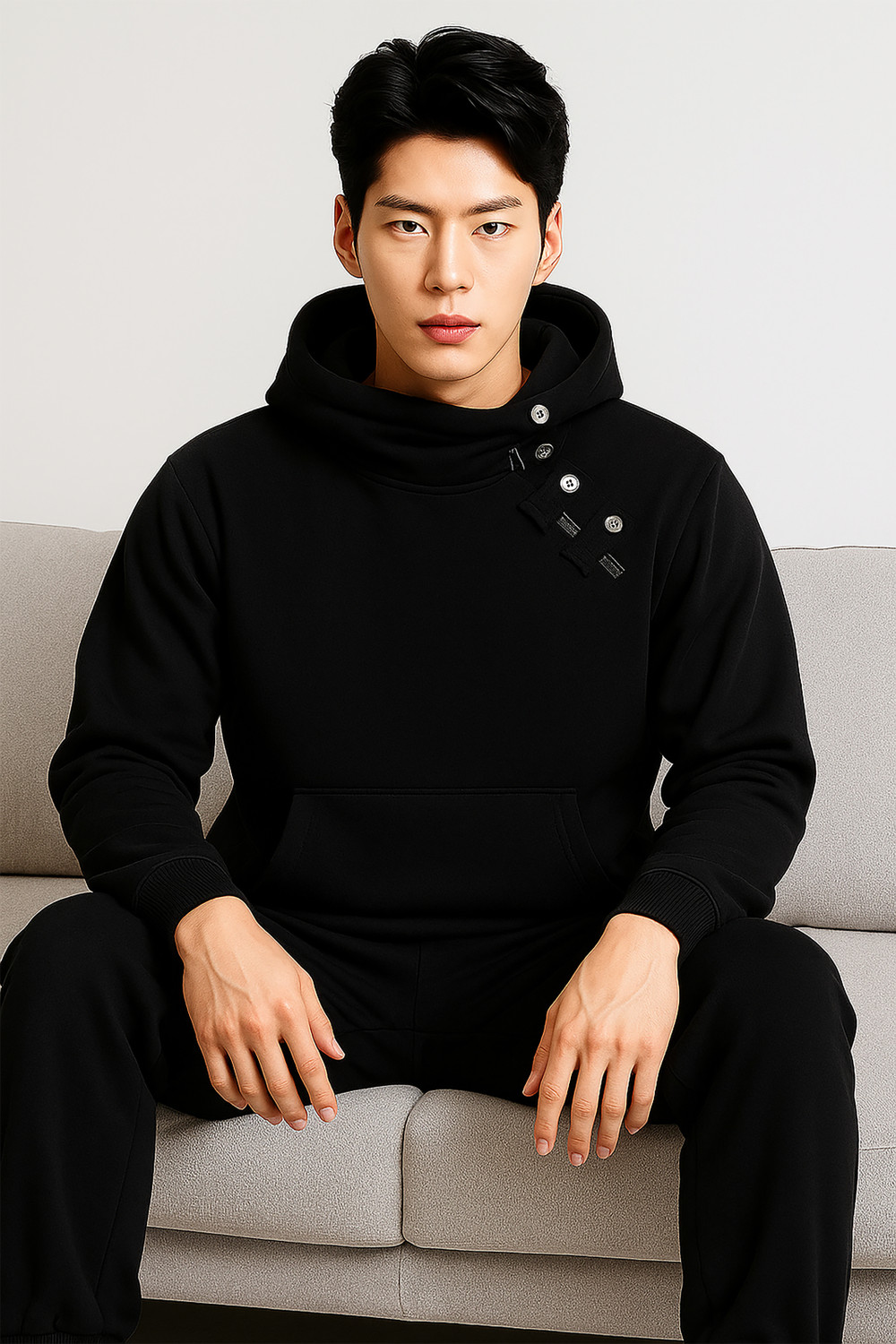 Image of JUGULAR Full Sleeve Solid Men Sweatshirt