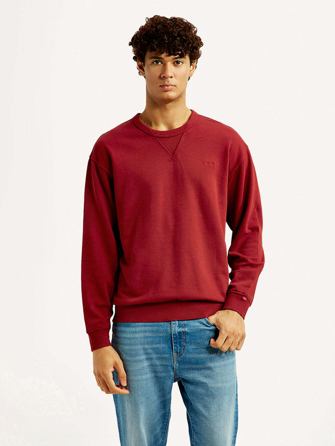 Image of LEVI'S Full Sleeve Solid Men Sweatshirt
