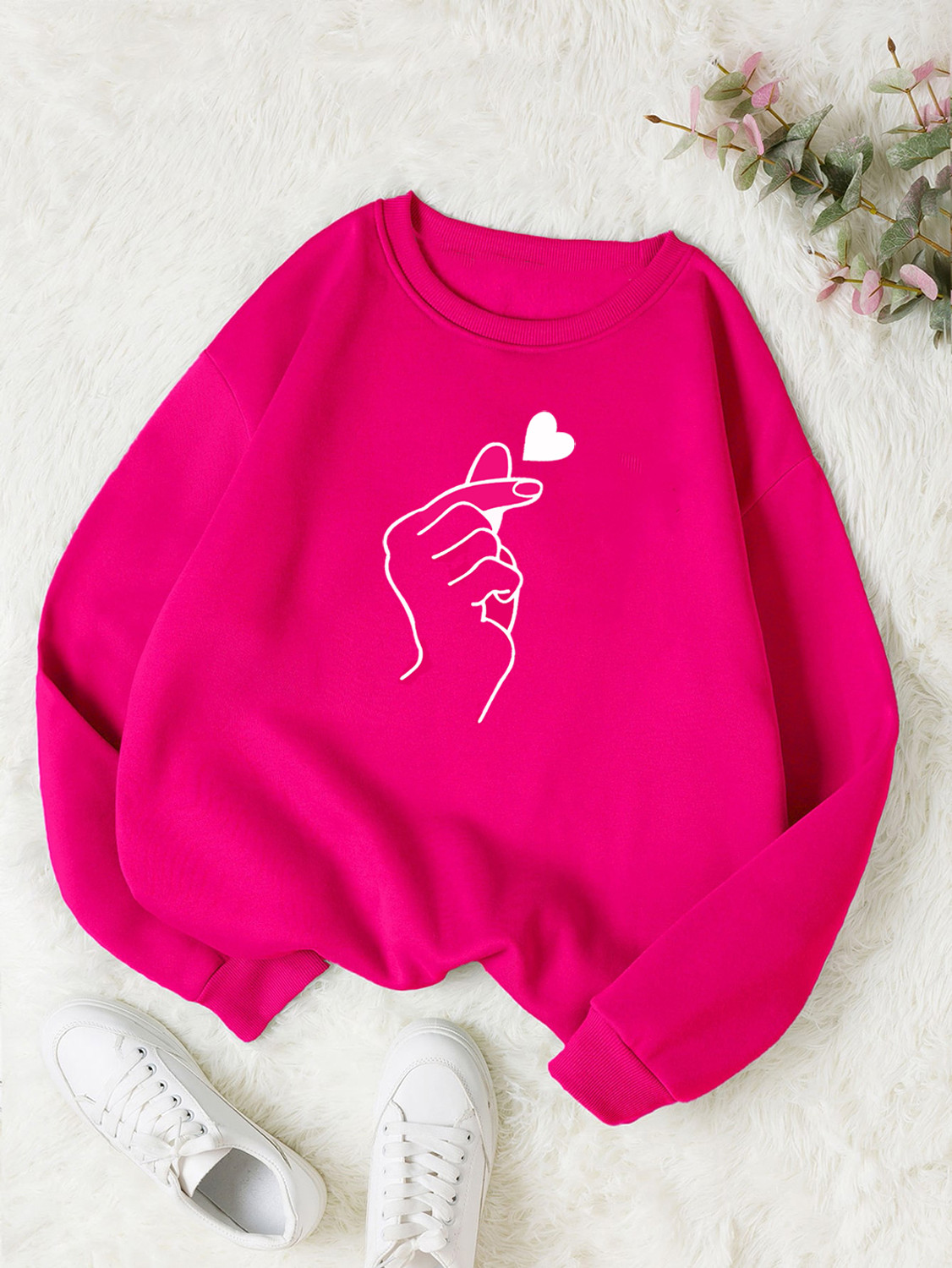 Image of KOTTY Full Sleeve Graphic Print Women Sweatshirt