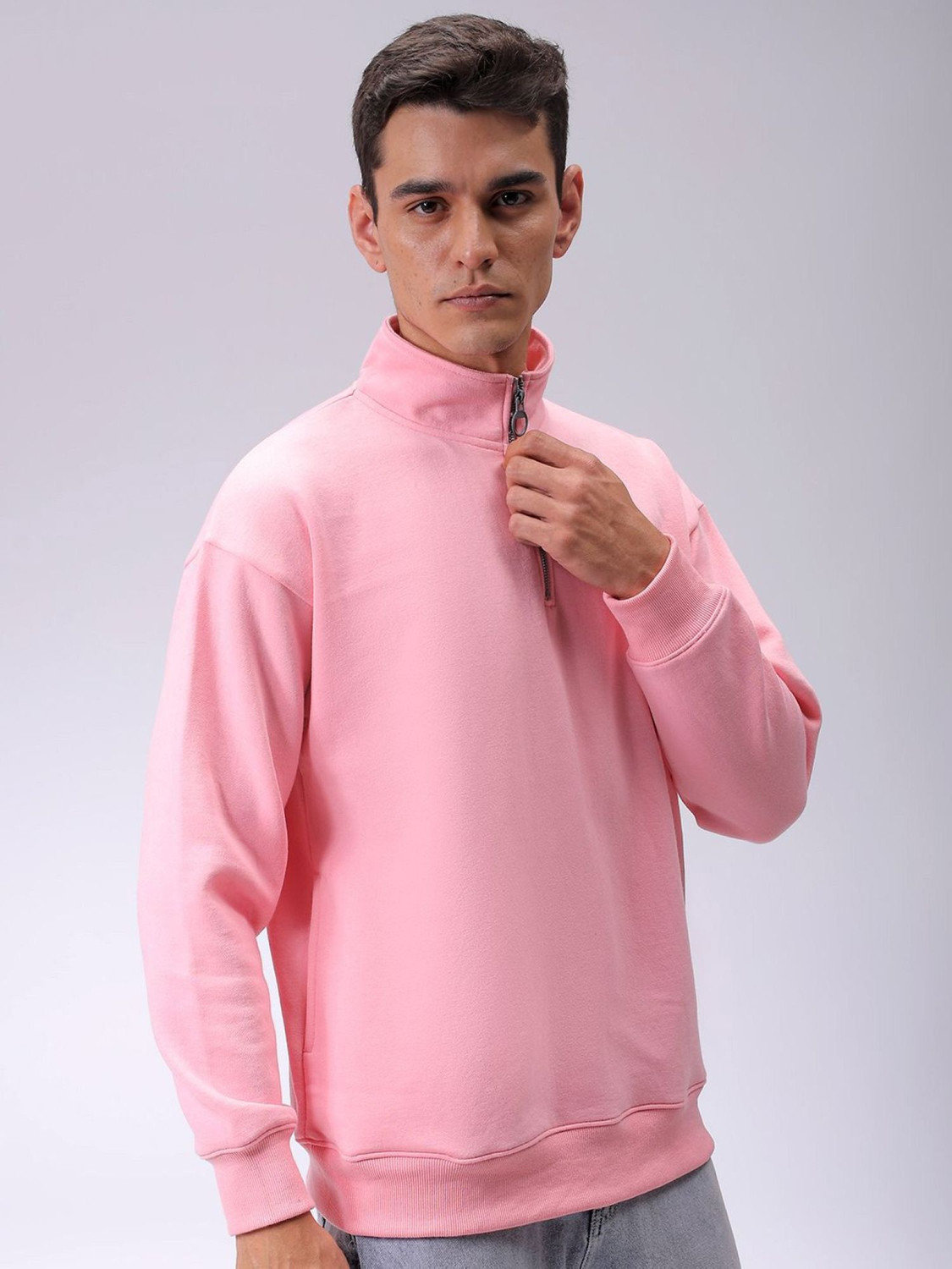 Image of The Indian Garage Co. Full Sleeve Solid Men Sweatshirt