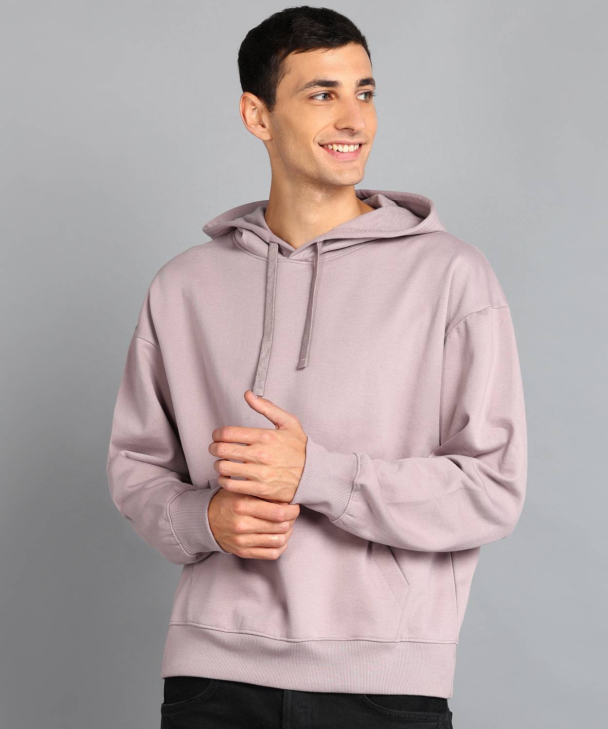 Alan Jones Full Sleeve Solid Men Sweatshirt