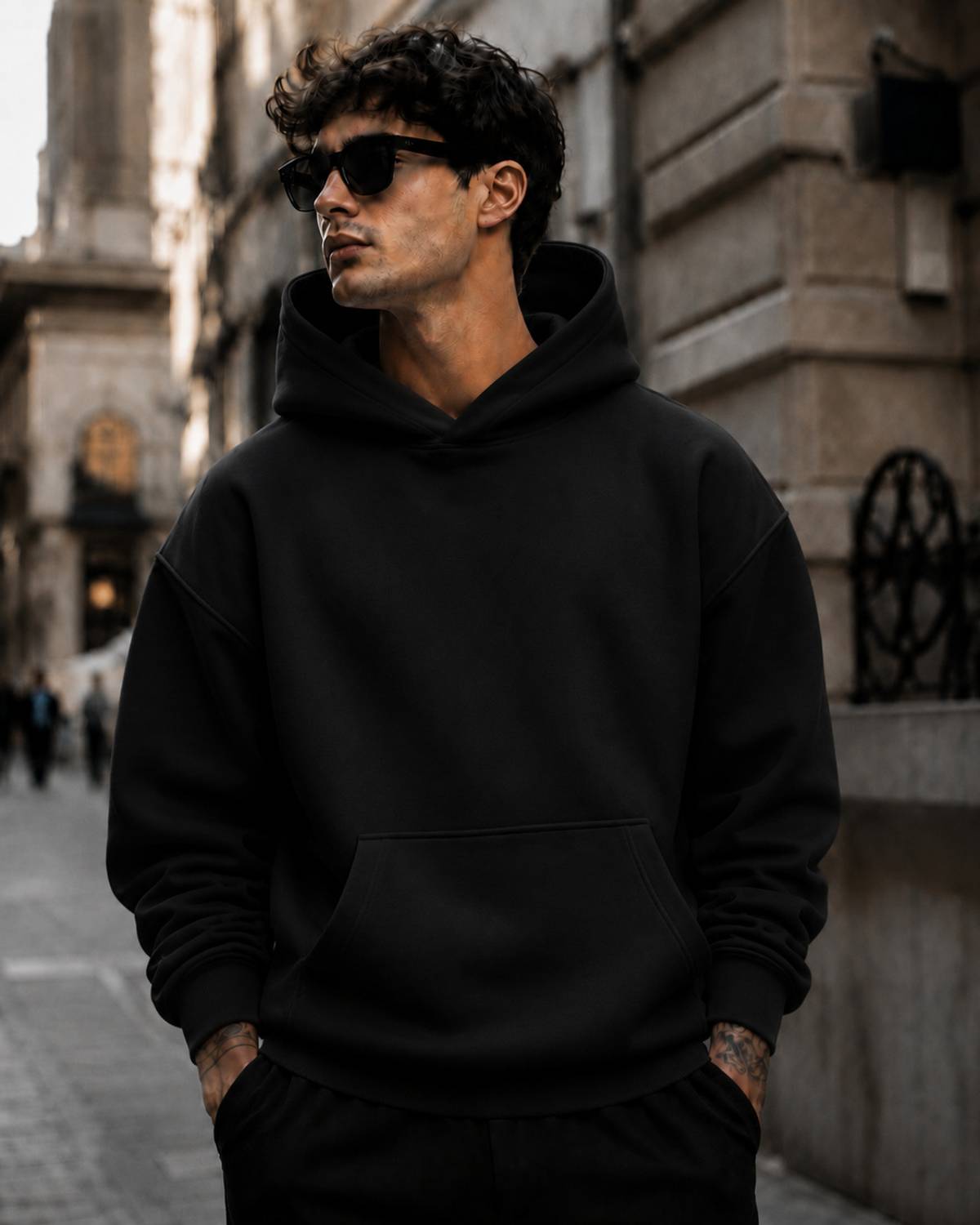 Techno Full Sleeve Solid Men Sweatshirt - Image 1