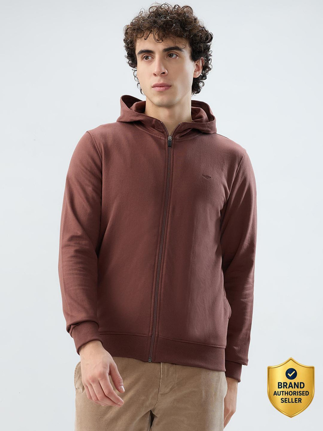Image of PARK AVENUE Full Sleeve Solid Men Sweatshirt