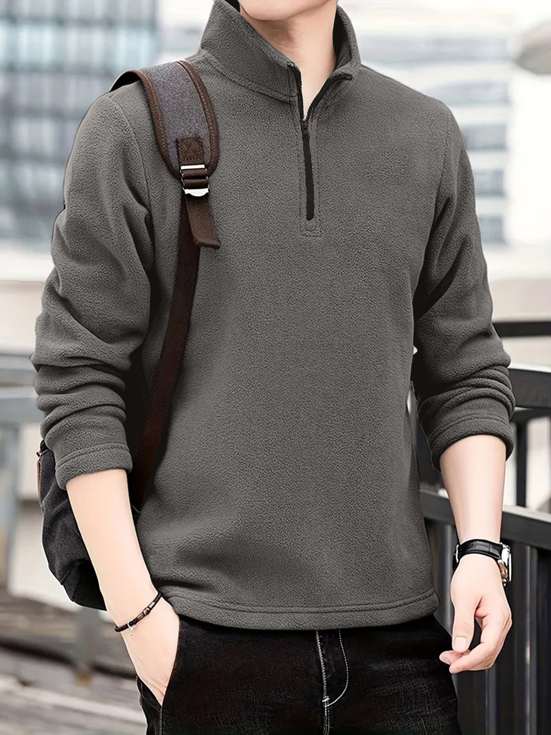 Image of Lripsome Full Sleeve Solid Men Sweatshirt