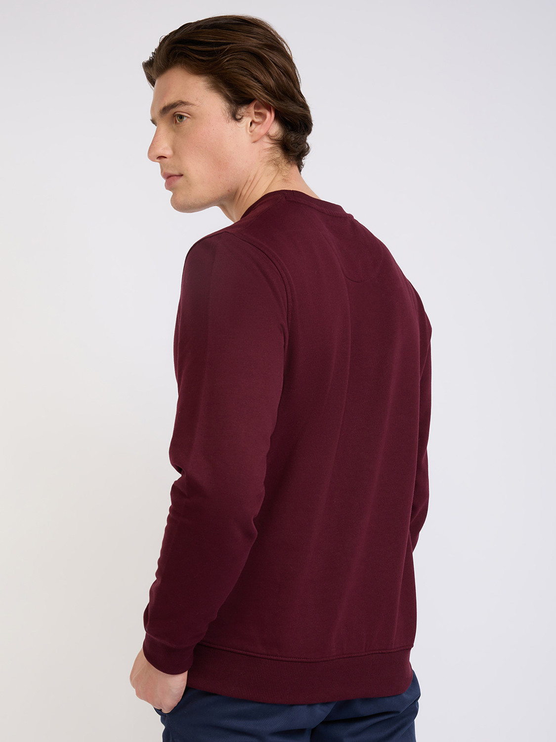 Image of PARK AVENUE Full Sleeve Solid Men Sweatshirt