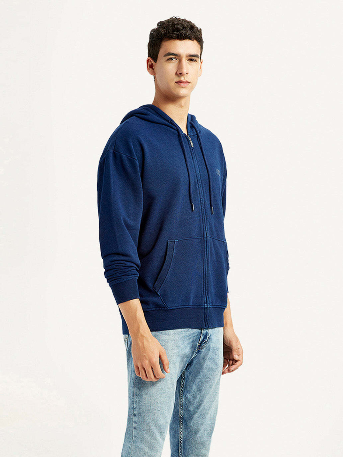 Image of LEVI'S Men Full Sleeve Graphic Print Hooded Sweatshirt