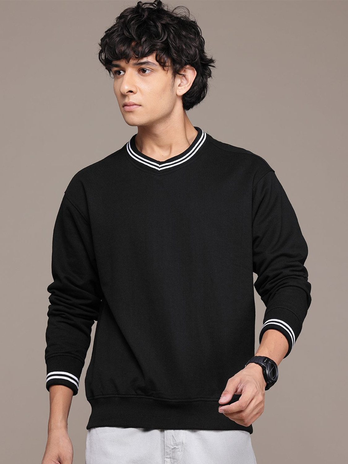 Image of Roadster Full Sleeve Solid Men Sweatshirt
