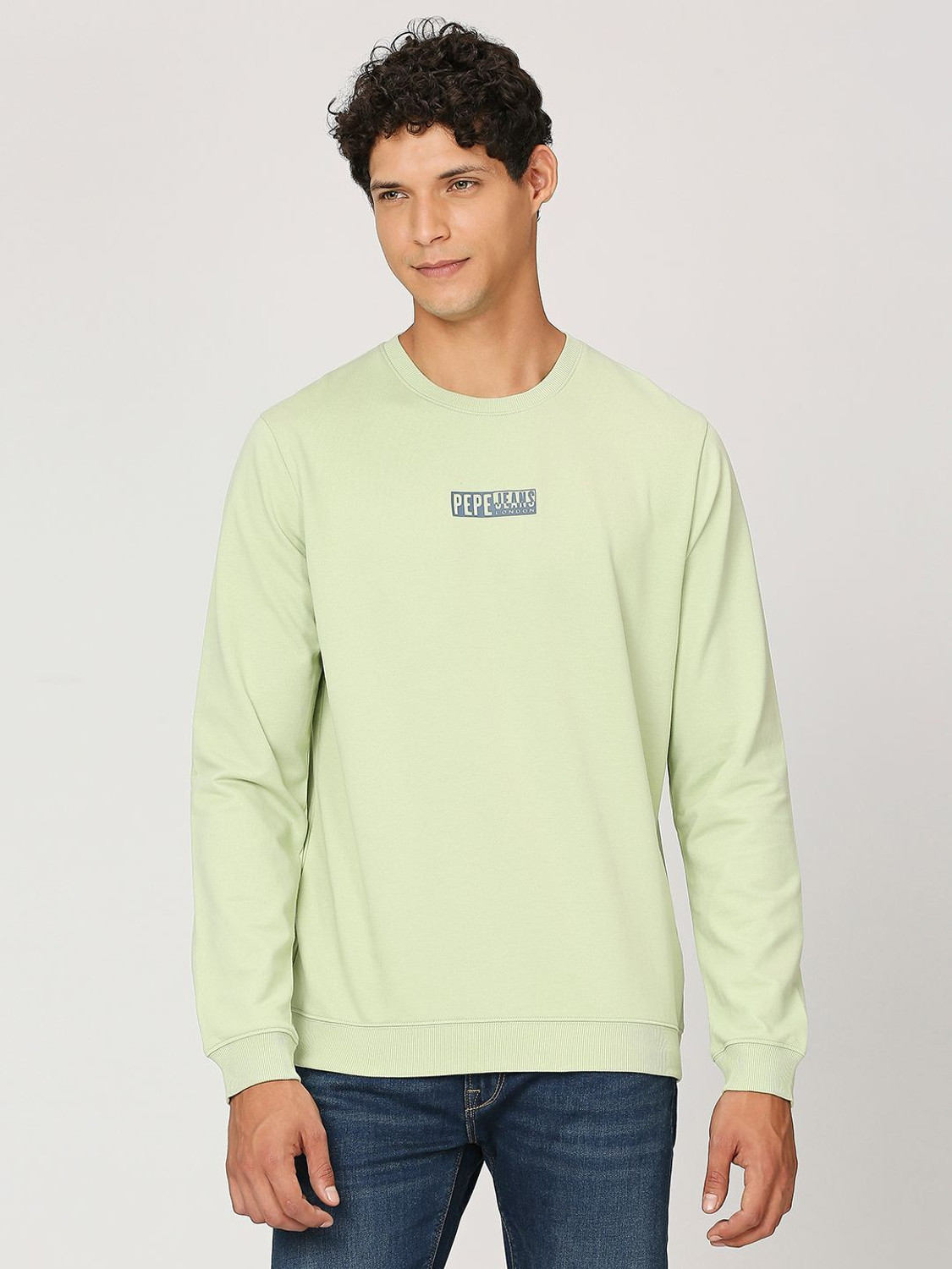 Image of Pepe Jeans Full Sleeve Solid Men Reversible Sweatshirt