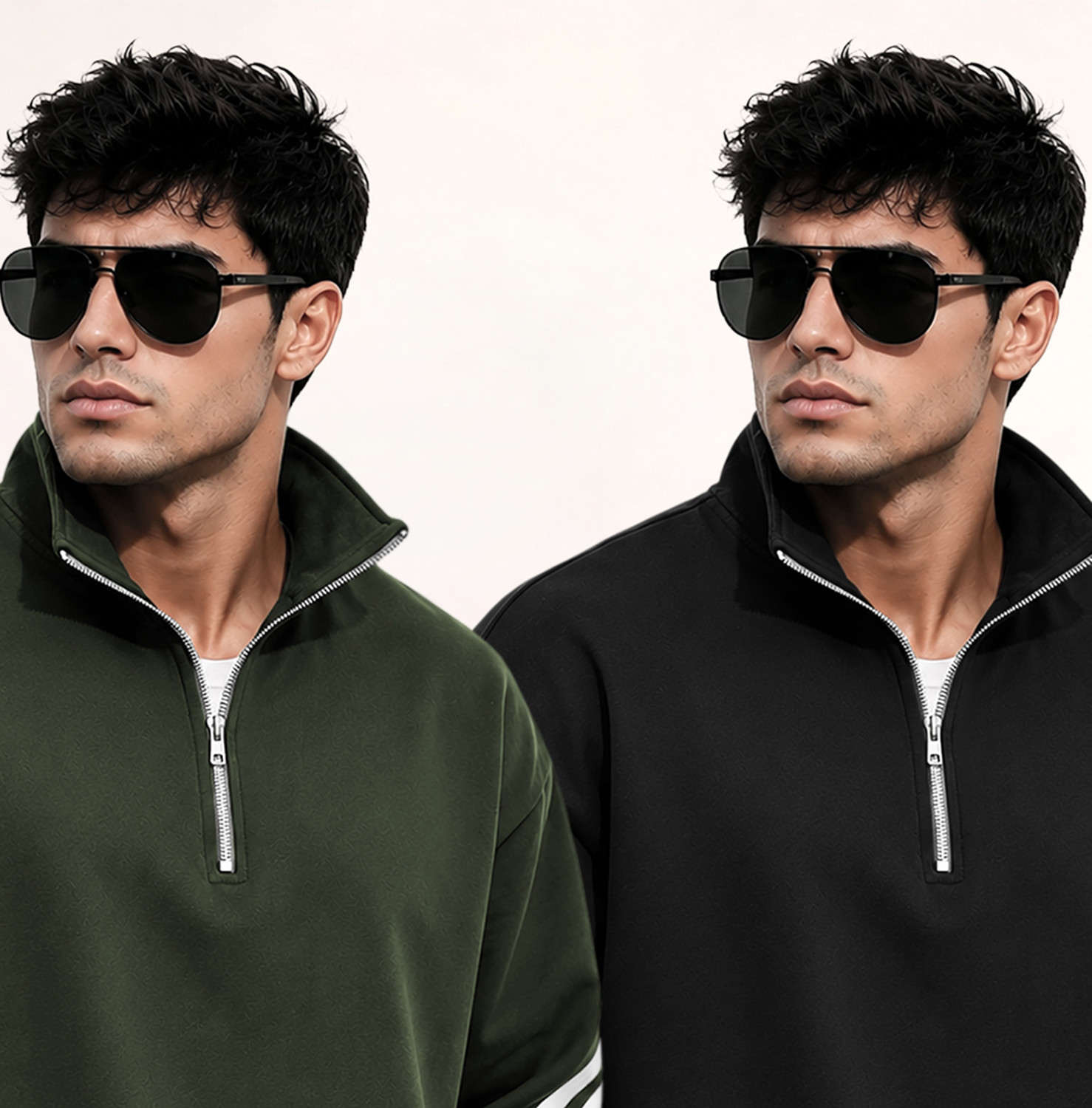 Image of TRIPR Men Full Sleeve Striped Sweatshirt